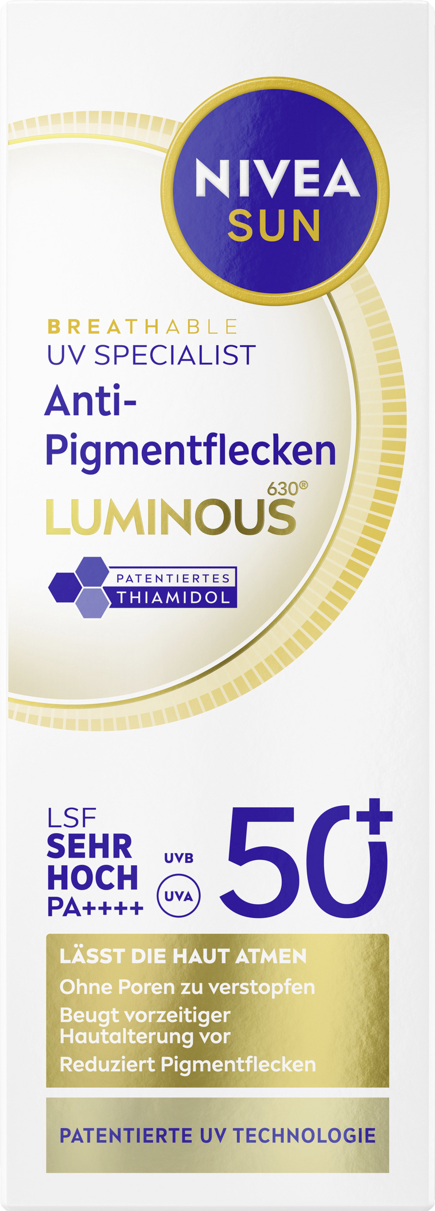 NIVEA SUN UV Gesicht Experte Anti-Pigmentflecken Sonnenschutz LSF 50+