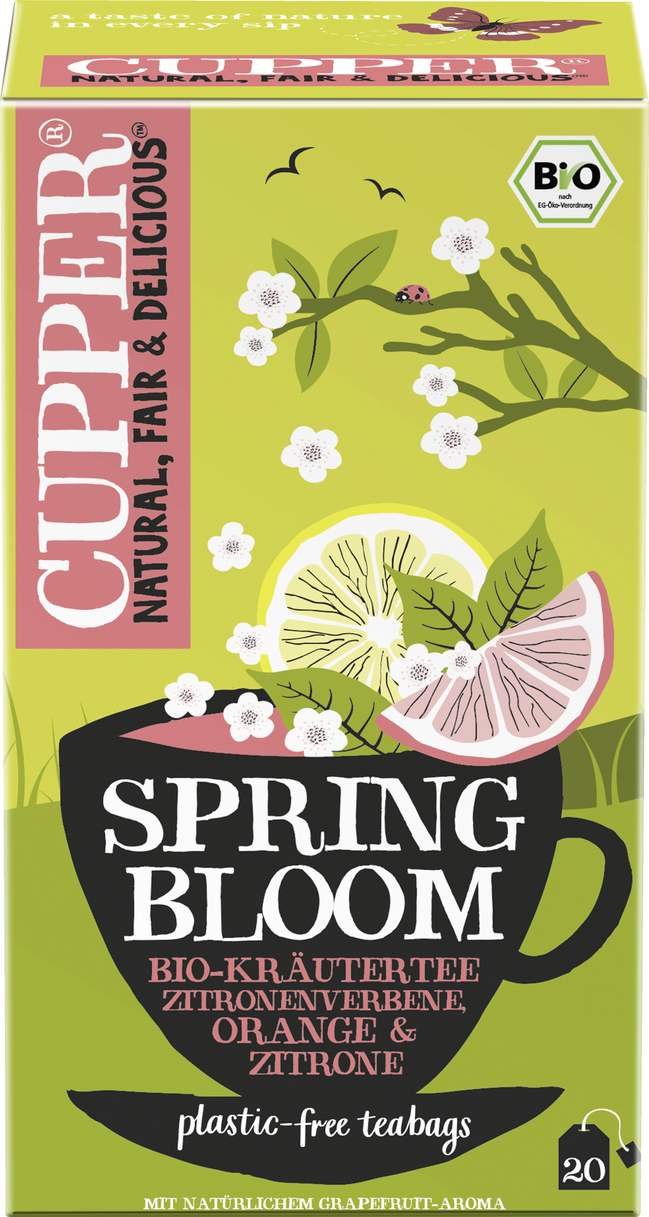 Cupper Bio-Kräutertee Zitronenverbene, Orange & Zitrone