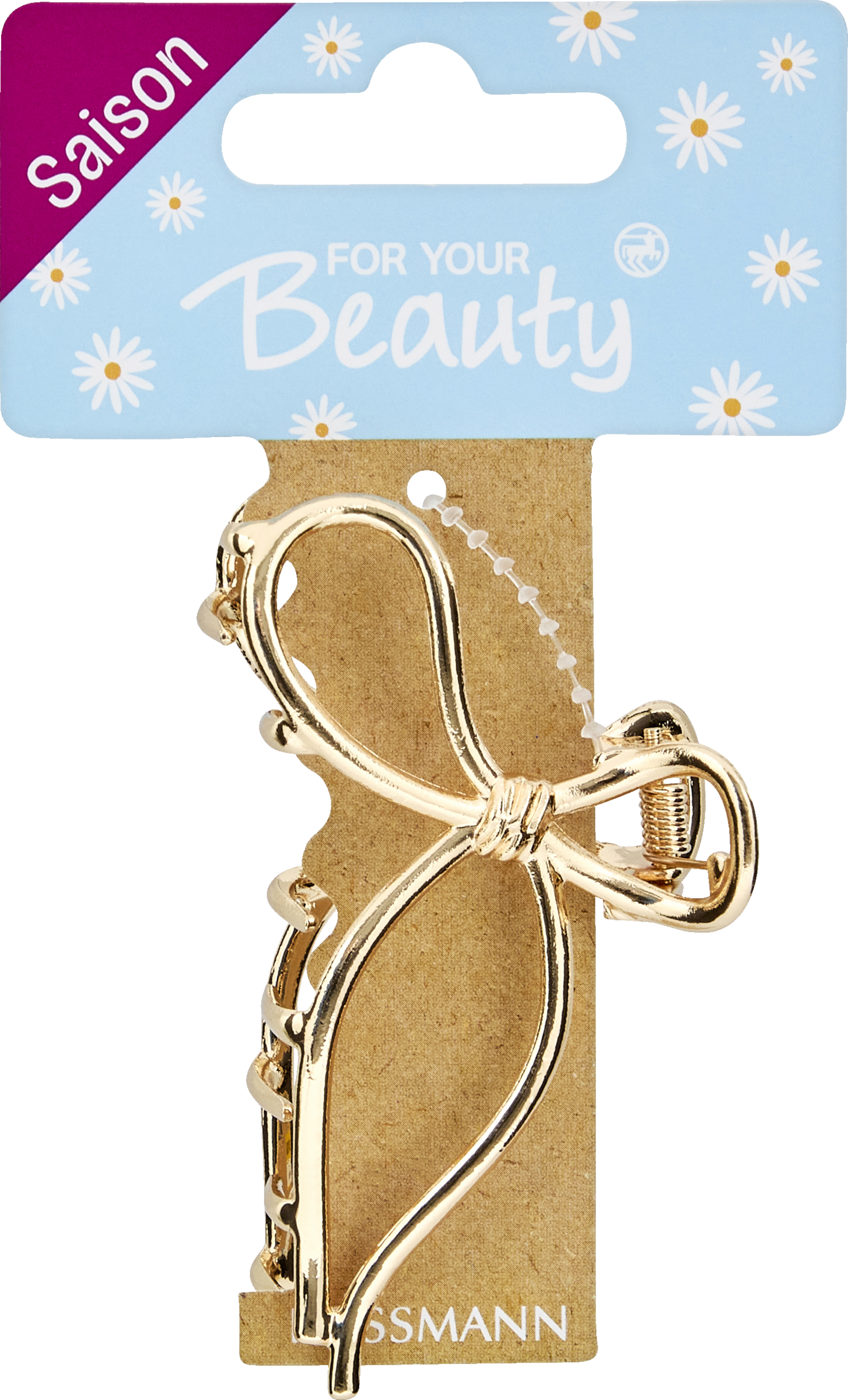 FOR YOUR Beauty Haarspange Schleife gold oder silber