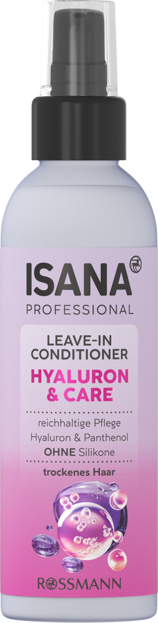 ISANA PROFESSIONAL Leave-In Conditioner Hyaluron & Panthenol, feuchtigkeitsspendend, silikonfrei, trockenes Haar