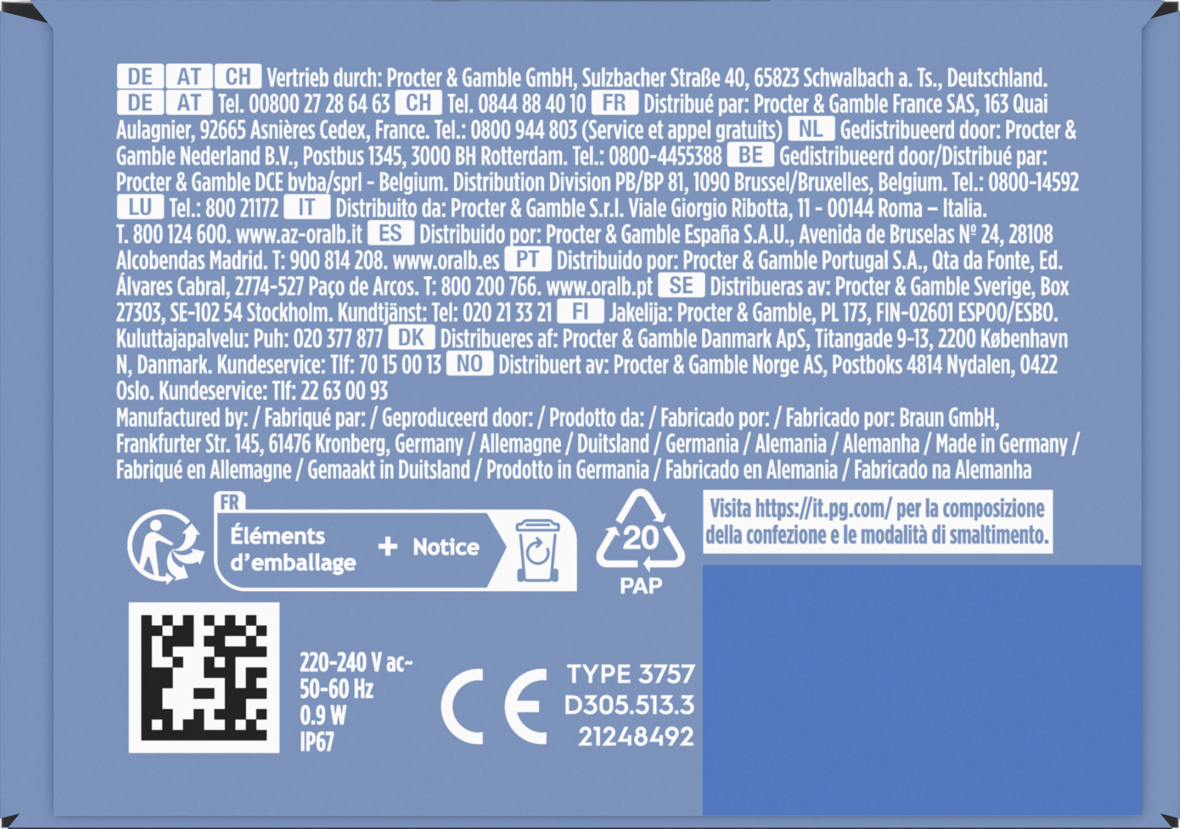 فرشاة أسنان كهربائية PRO Series 1 Black 6