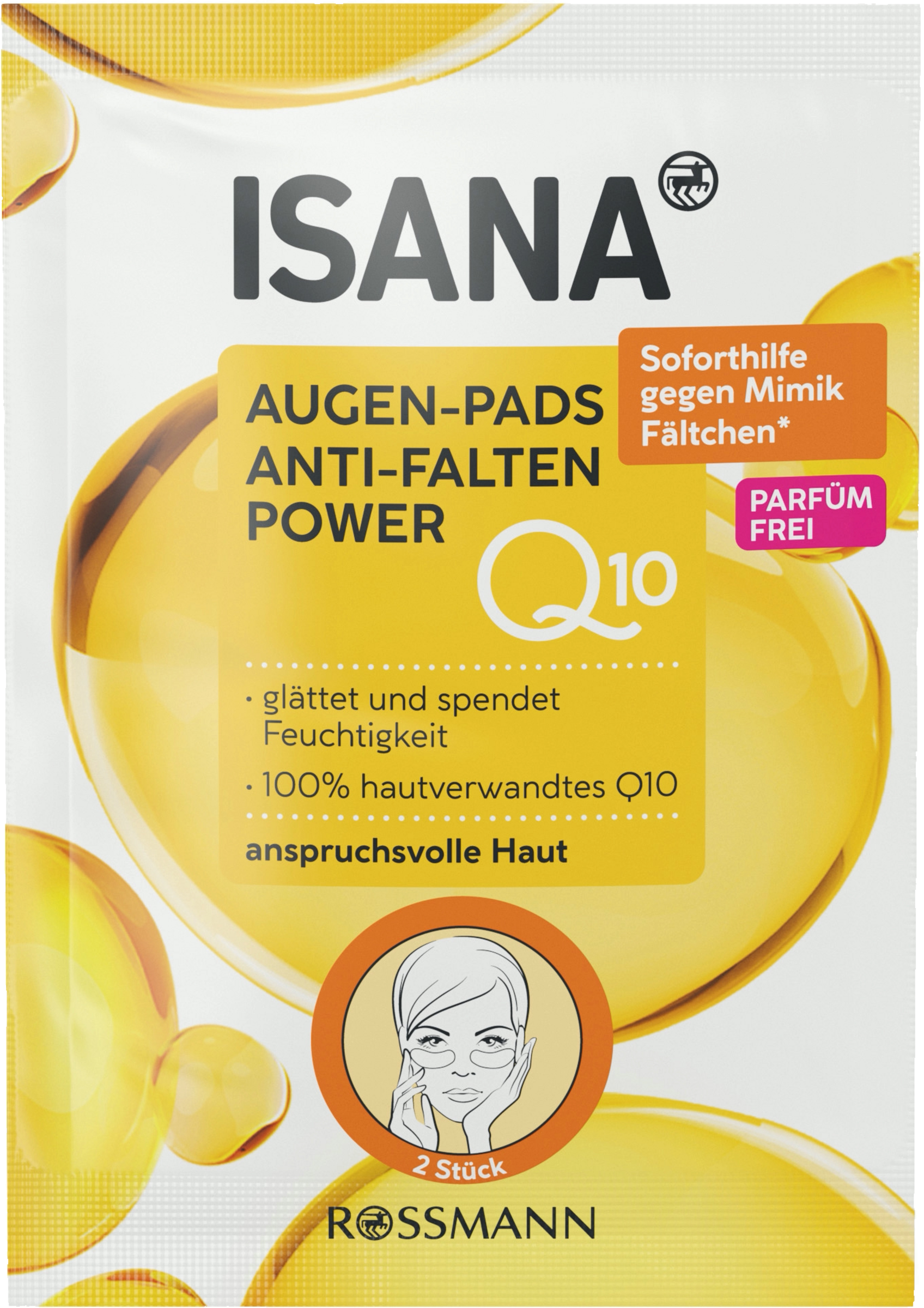 ISANA Q10 Anti-Falten Power Augen-Pads