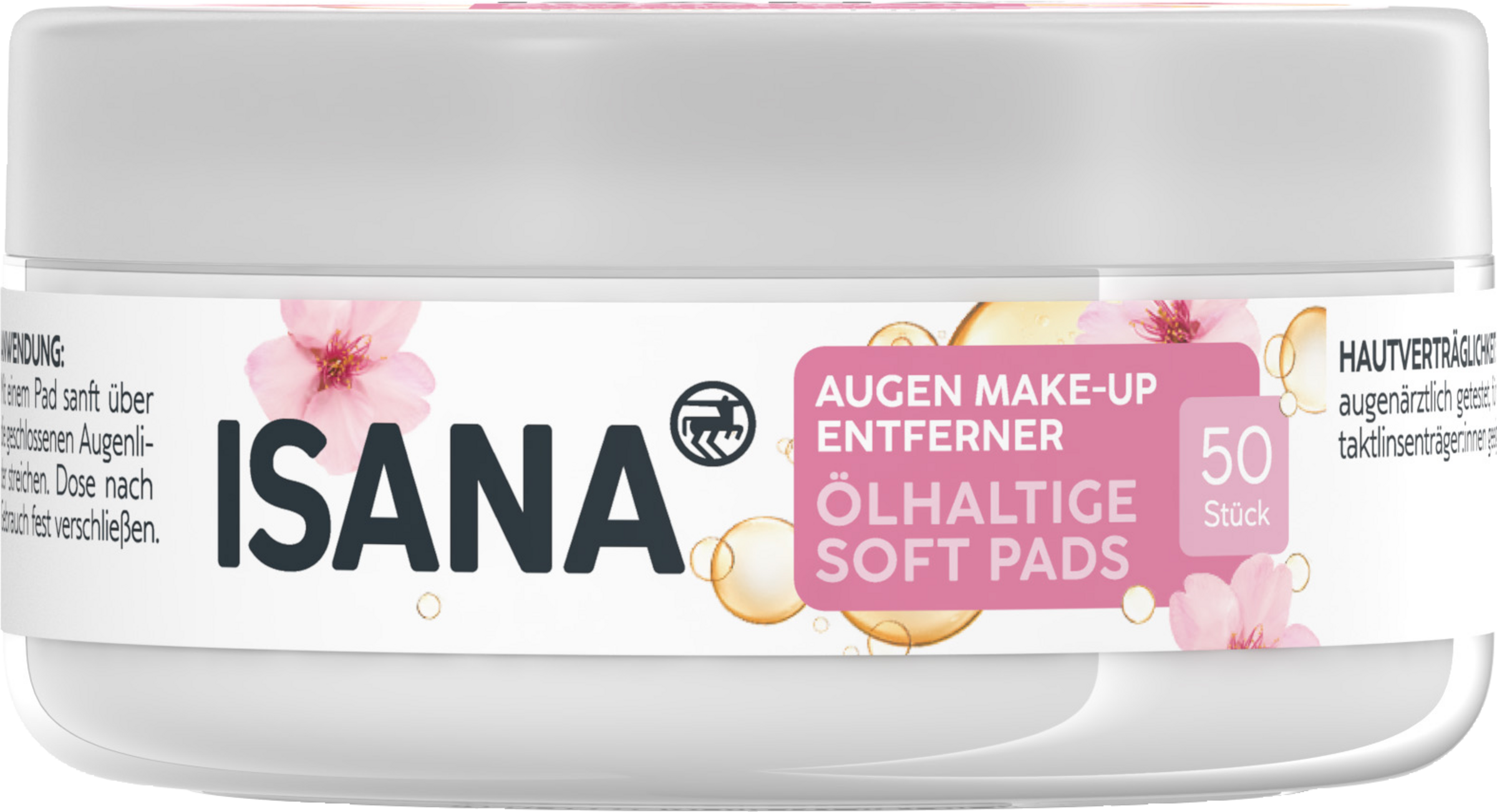 Augen Make-Up Entferner Soft Pads ölhaltig