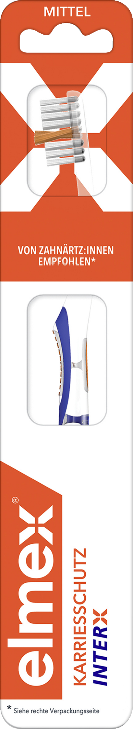 Kariesschutz InterX فرشاة أسنان متوسطة