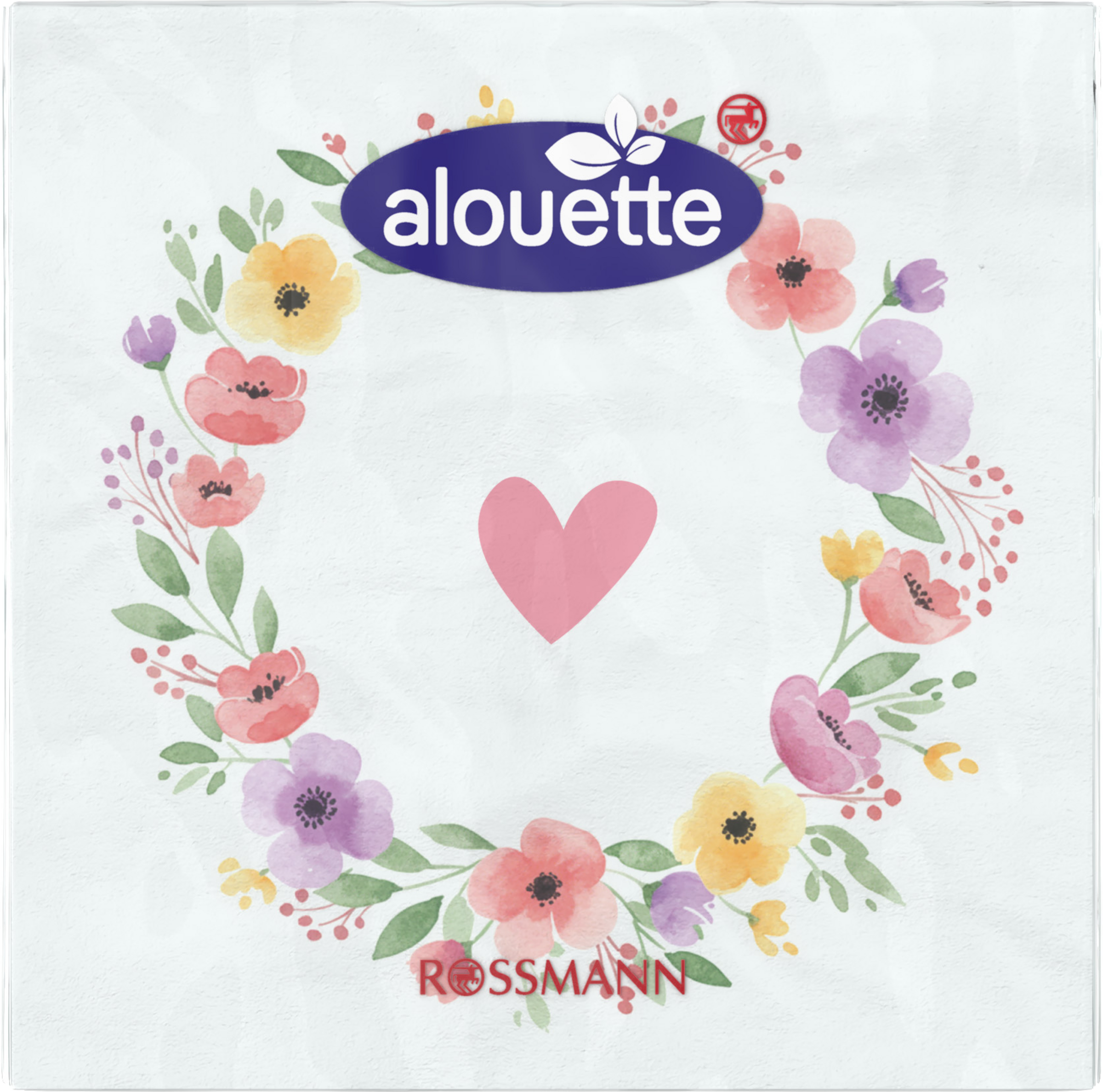 alouette Cocktail-Serviette Herz/Kranz