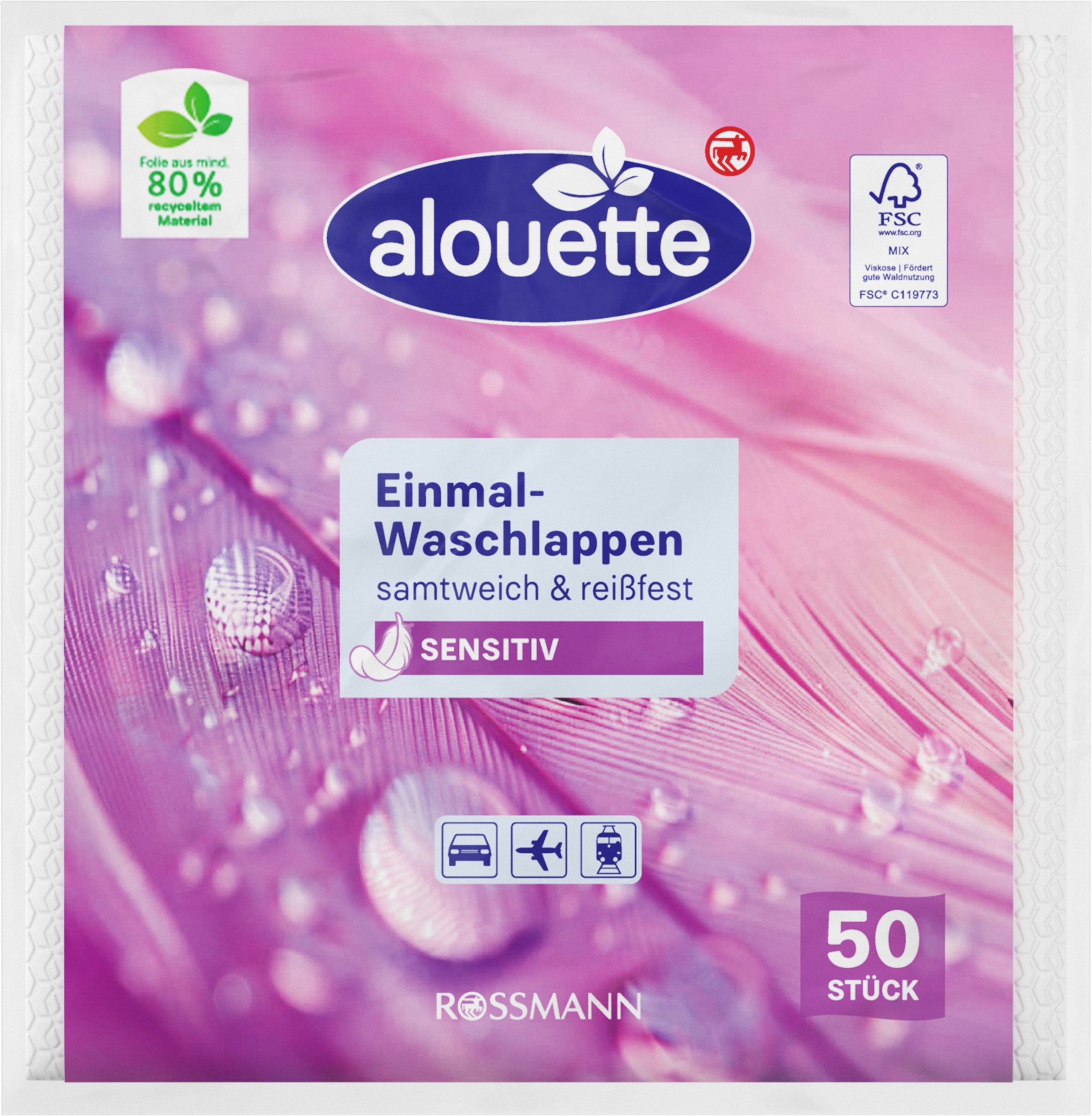 alouette Einmal-Waschlappen Sensitiv