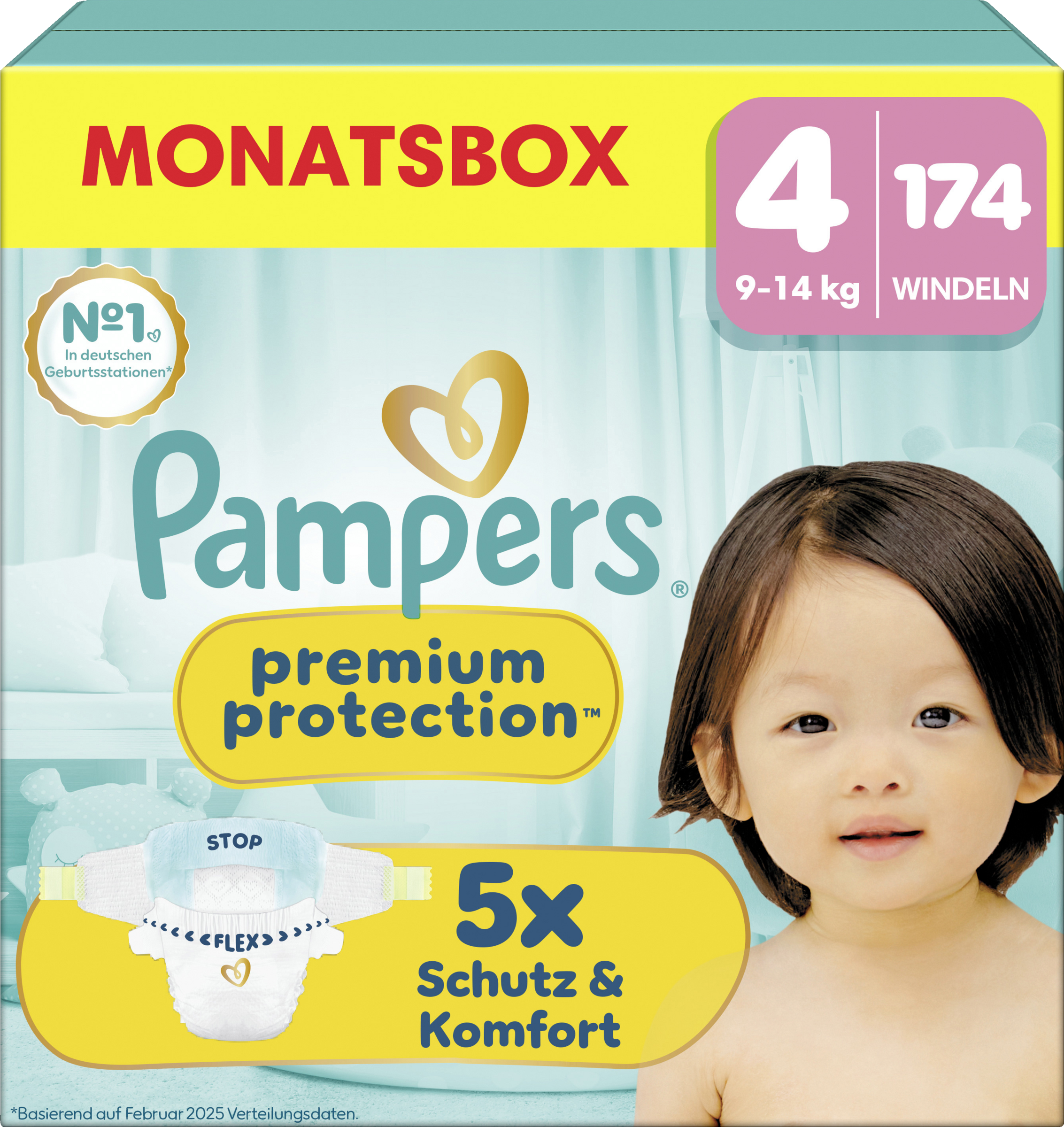 Premium Protection Windeln Gr. 4 Maxi (9-14 kg) Monatsbox 174 Stück