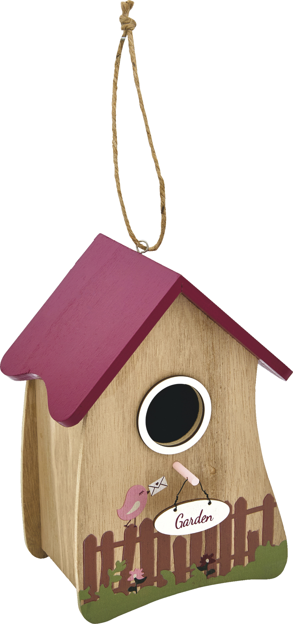 Vogelhaus geschwungen mit Vogelmuster