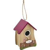 Vogelhaus geschwungen mit Vogelmuster