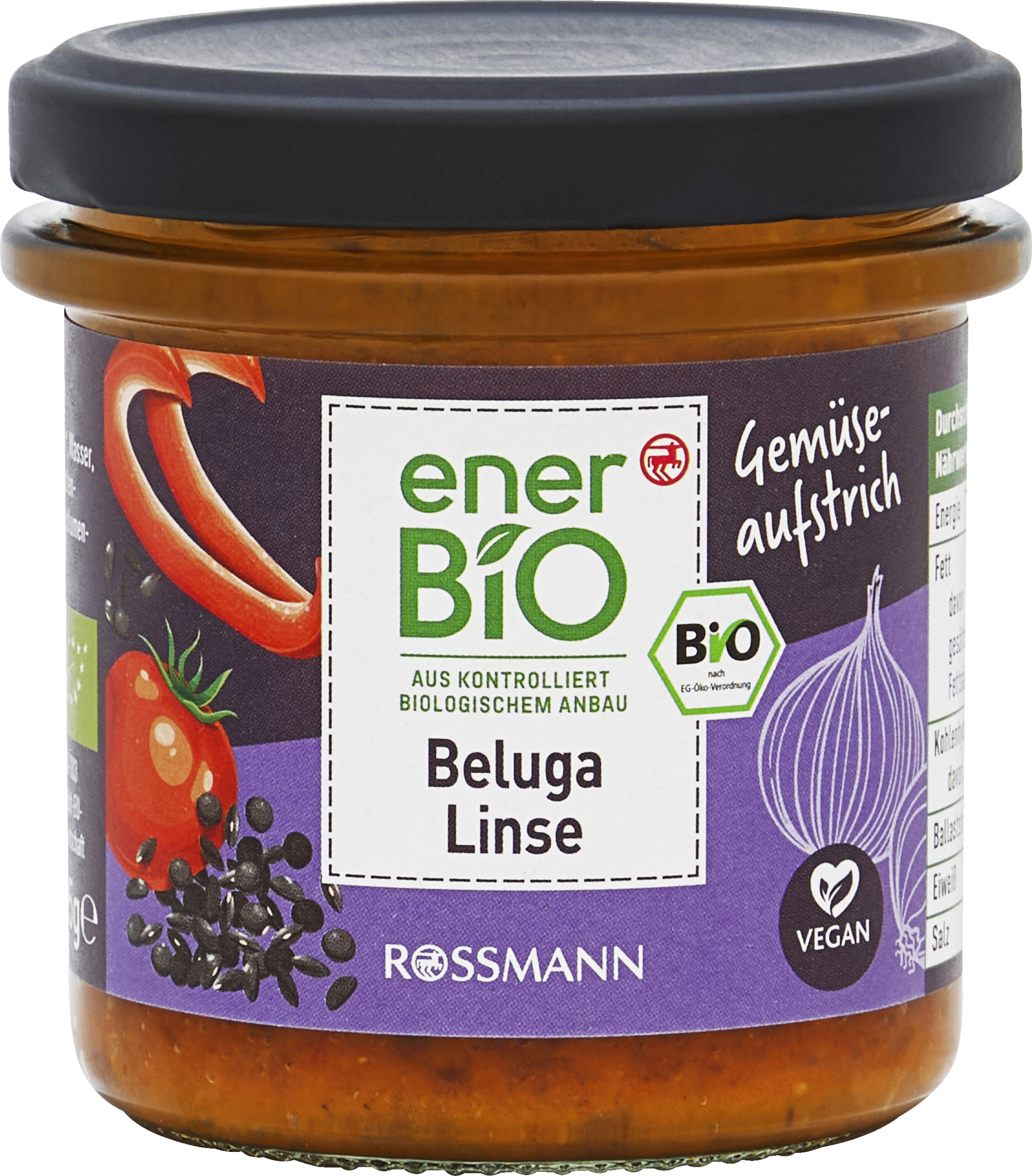 Belugalinse Paprika Aufstrich