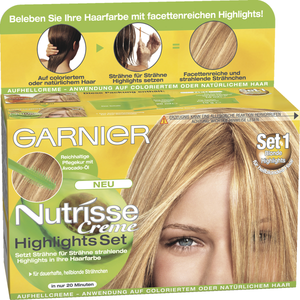 Garnier Nutrisse Creme Highlights Set 1 Hellblonde Highlights Rossmann De
