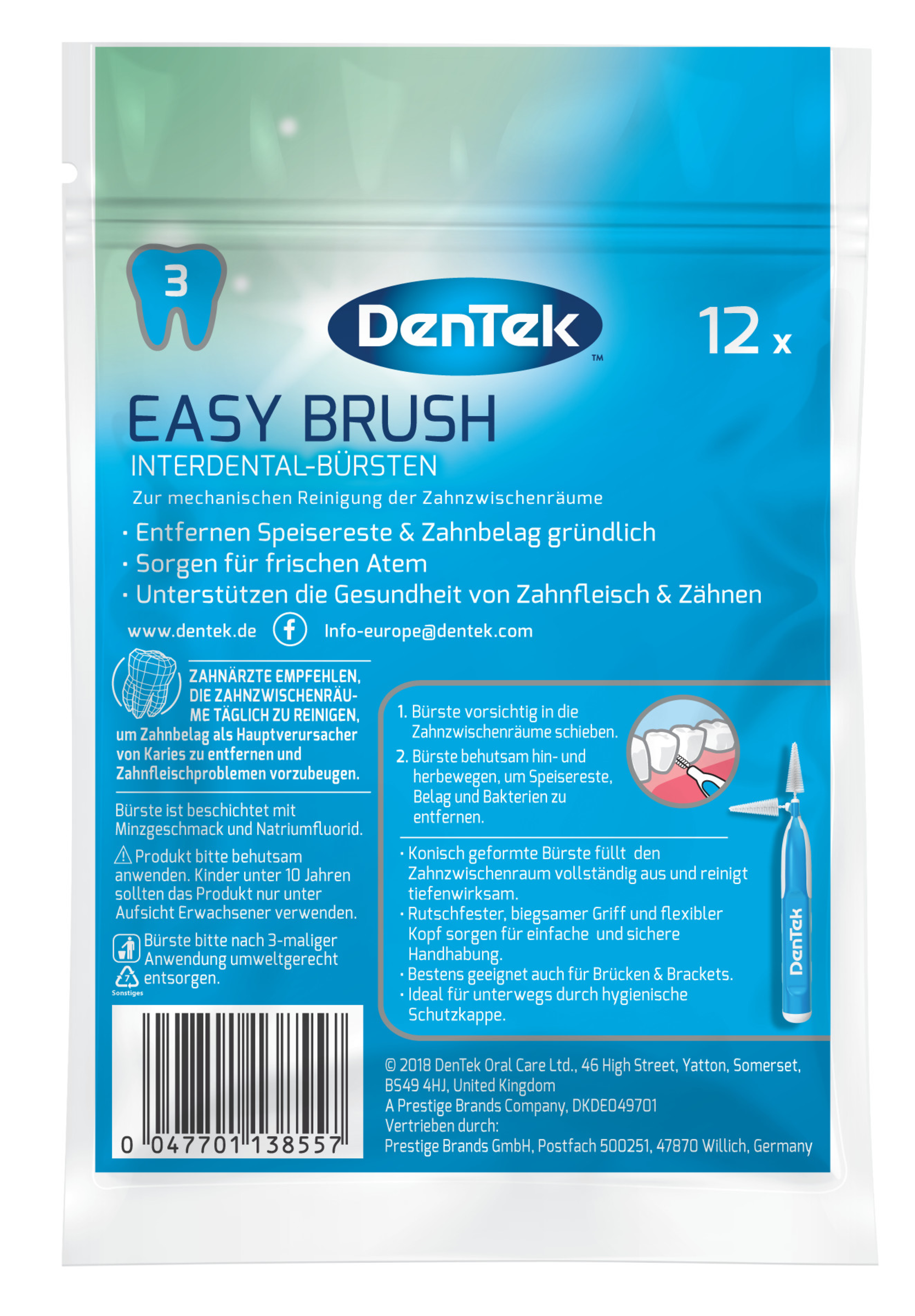 DenTek Easy Brush InterdentalBürsten Größe 3 online kaufen rossmann.de