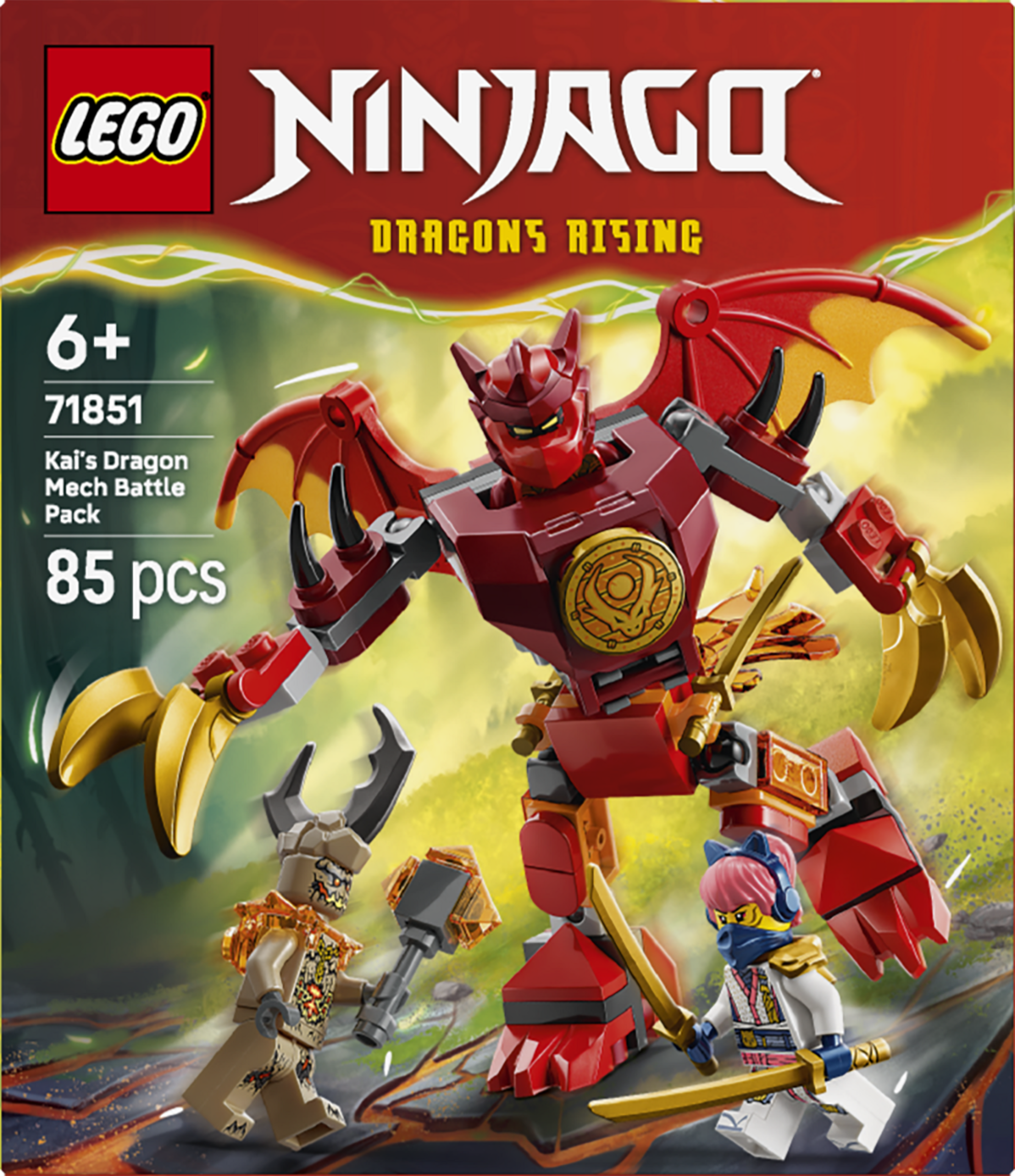 LEGO 71851 Kais Drachen-Mech Battle Set