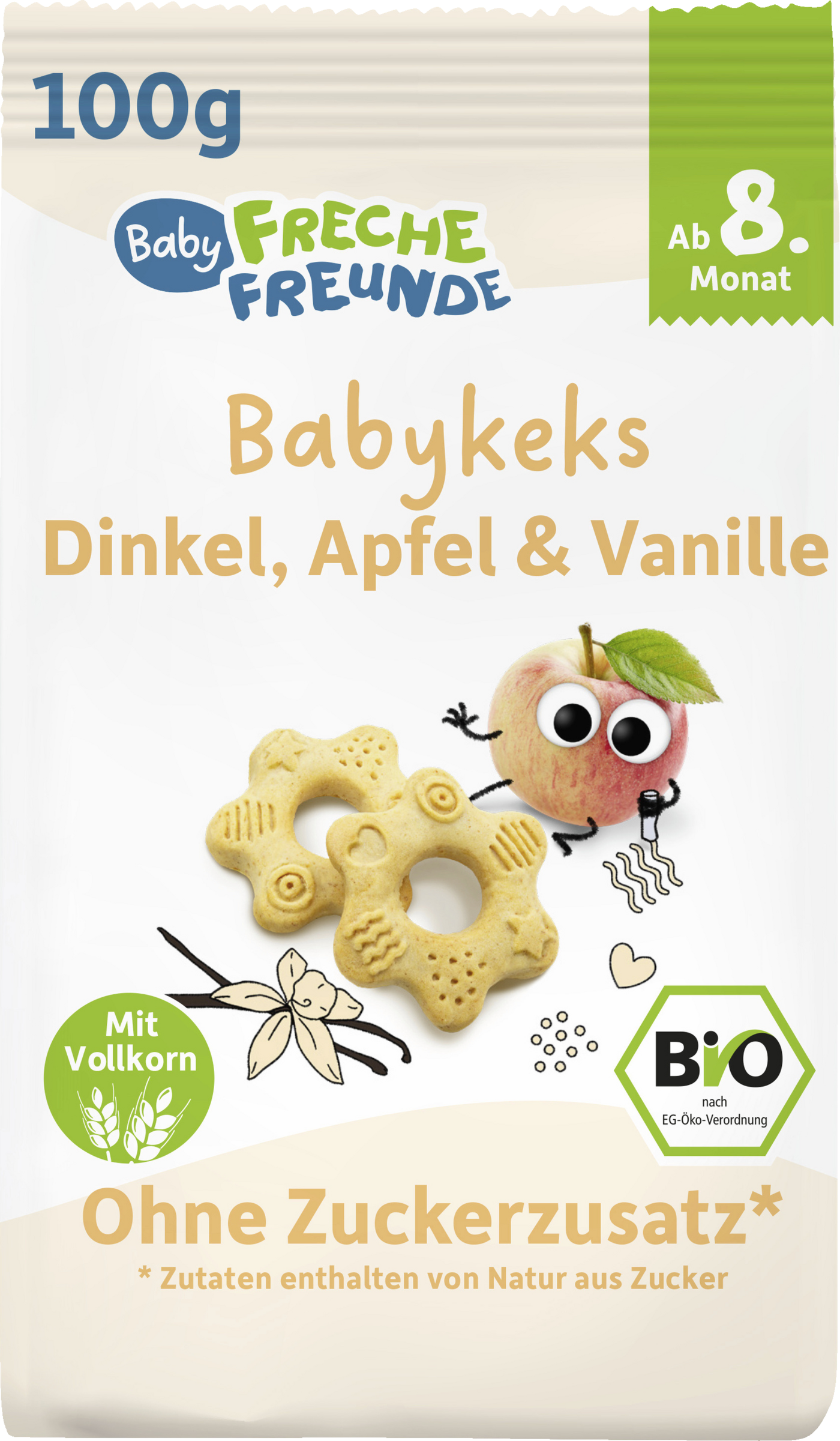 Bio Babykeks Dinkel Apfel und Vanille