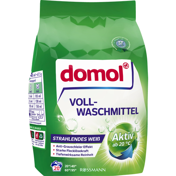 Strahlendes Weiß Vollwaschmittel Pulver 20 WL