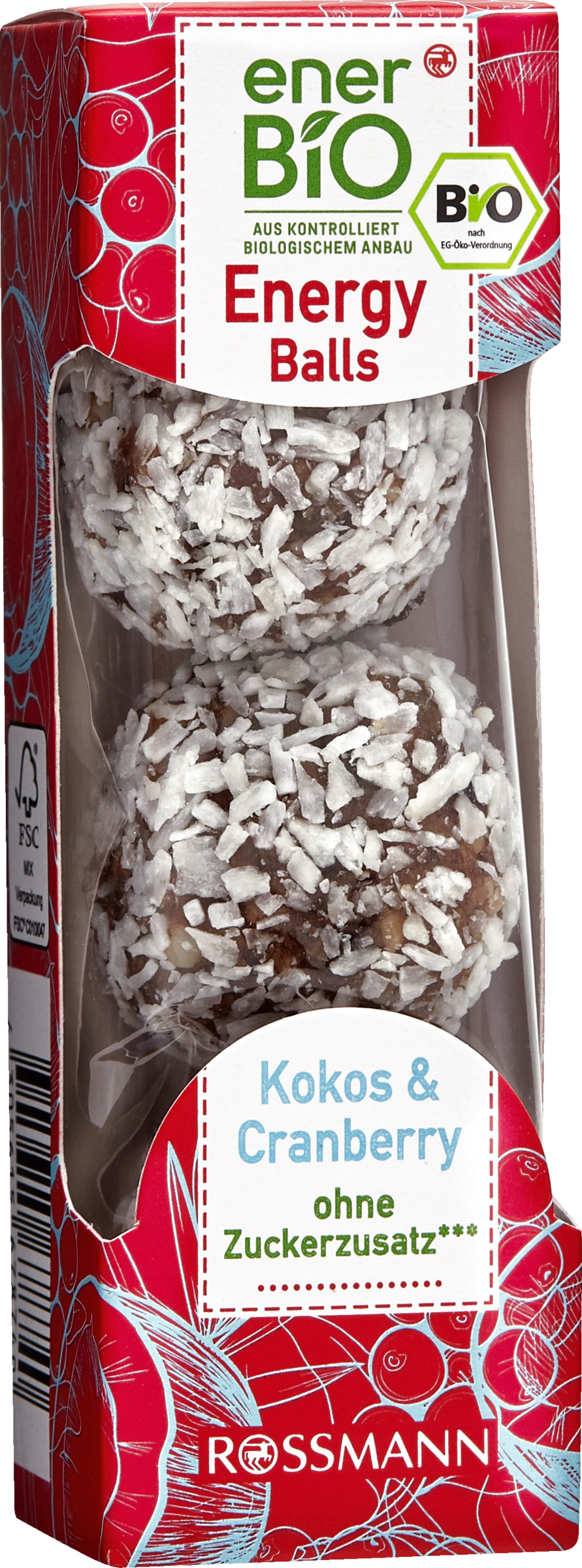 enerBiO Energy Balls Kokos & Cranberry
