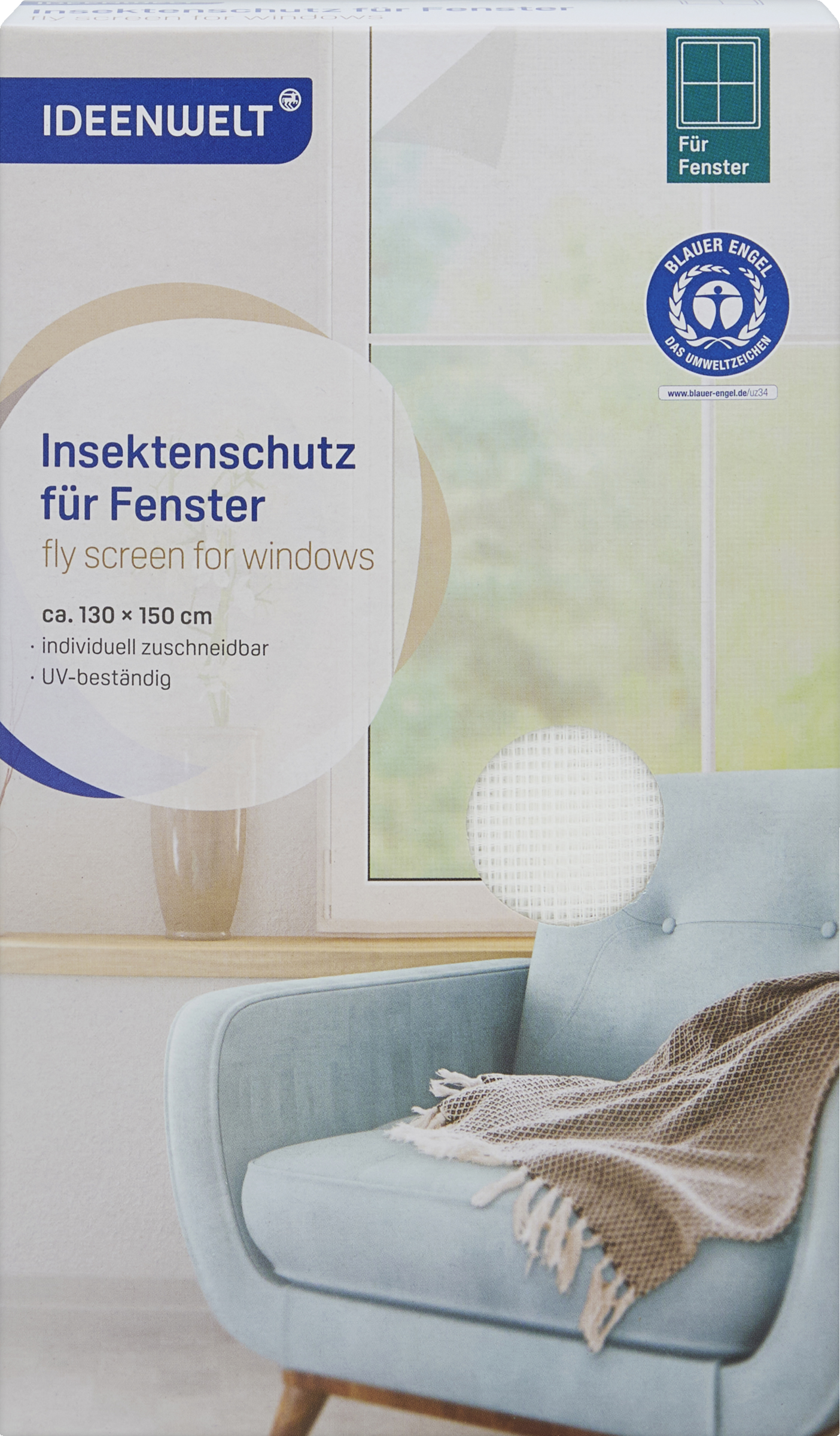IDEENWELT Insektenschutz Fenster weiß
