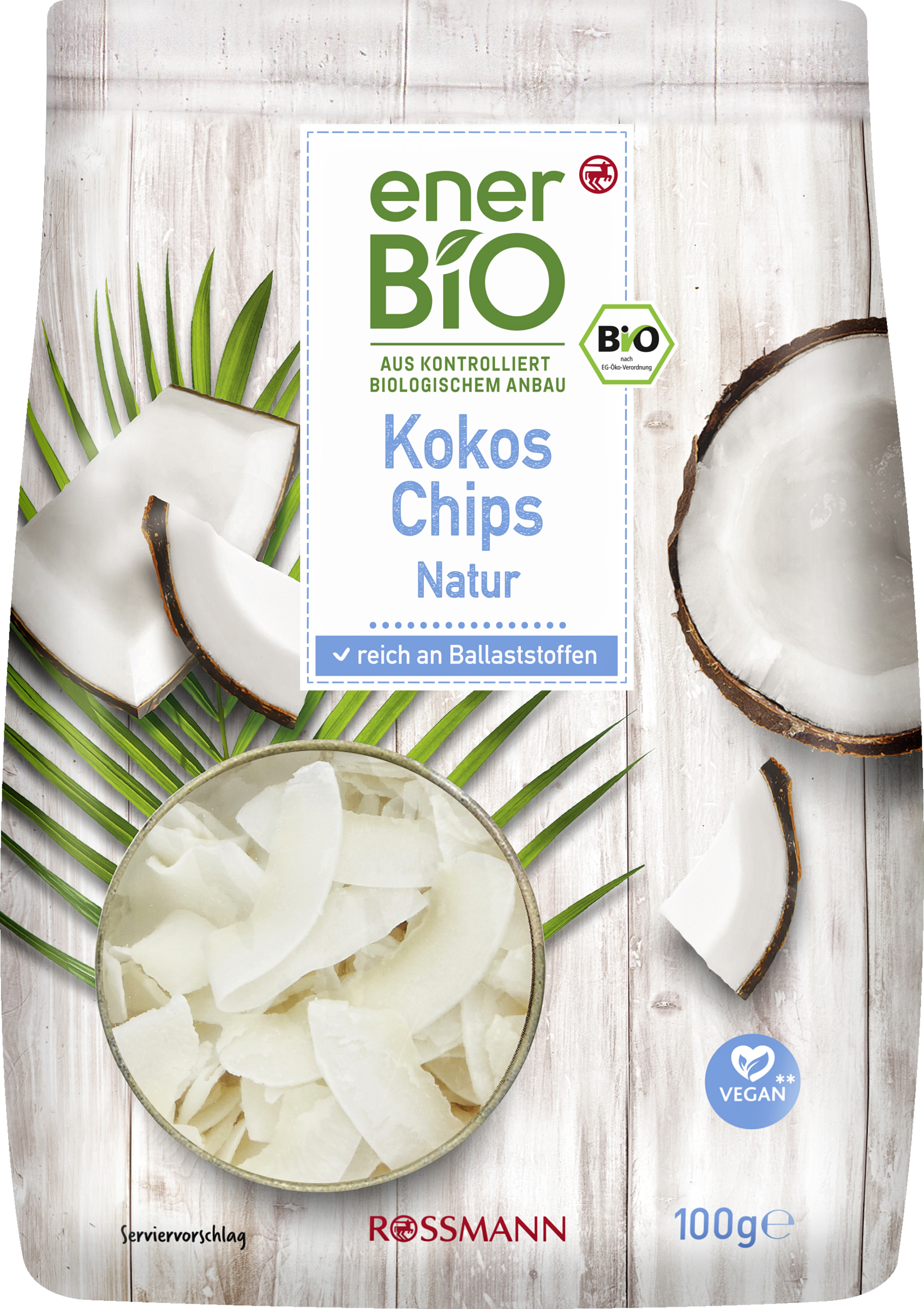 enerBiO Kokos Chips Natur