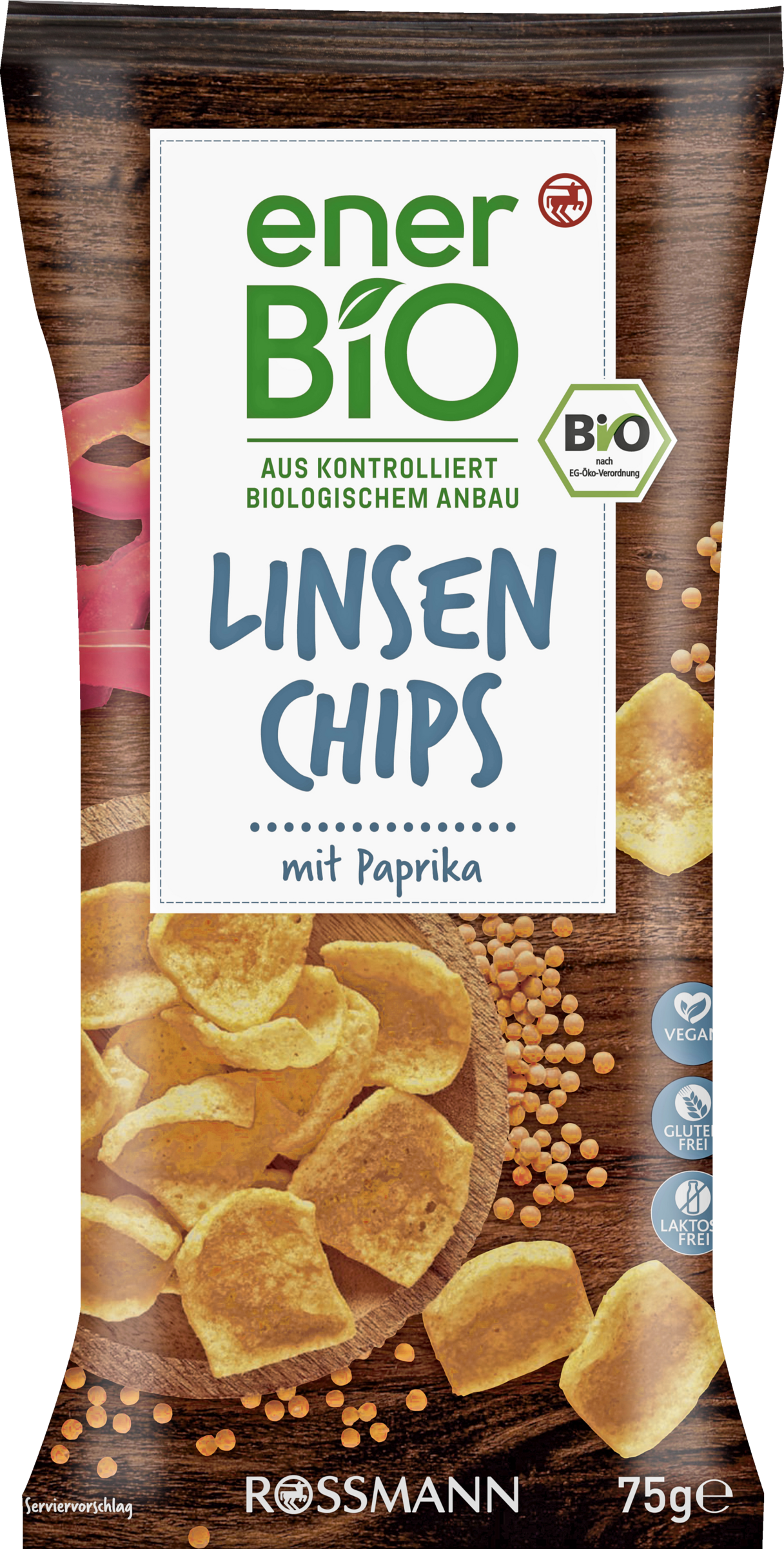 enerBiO Linsen Chips Paprika