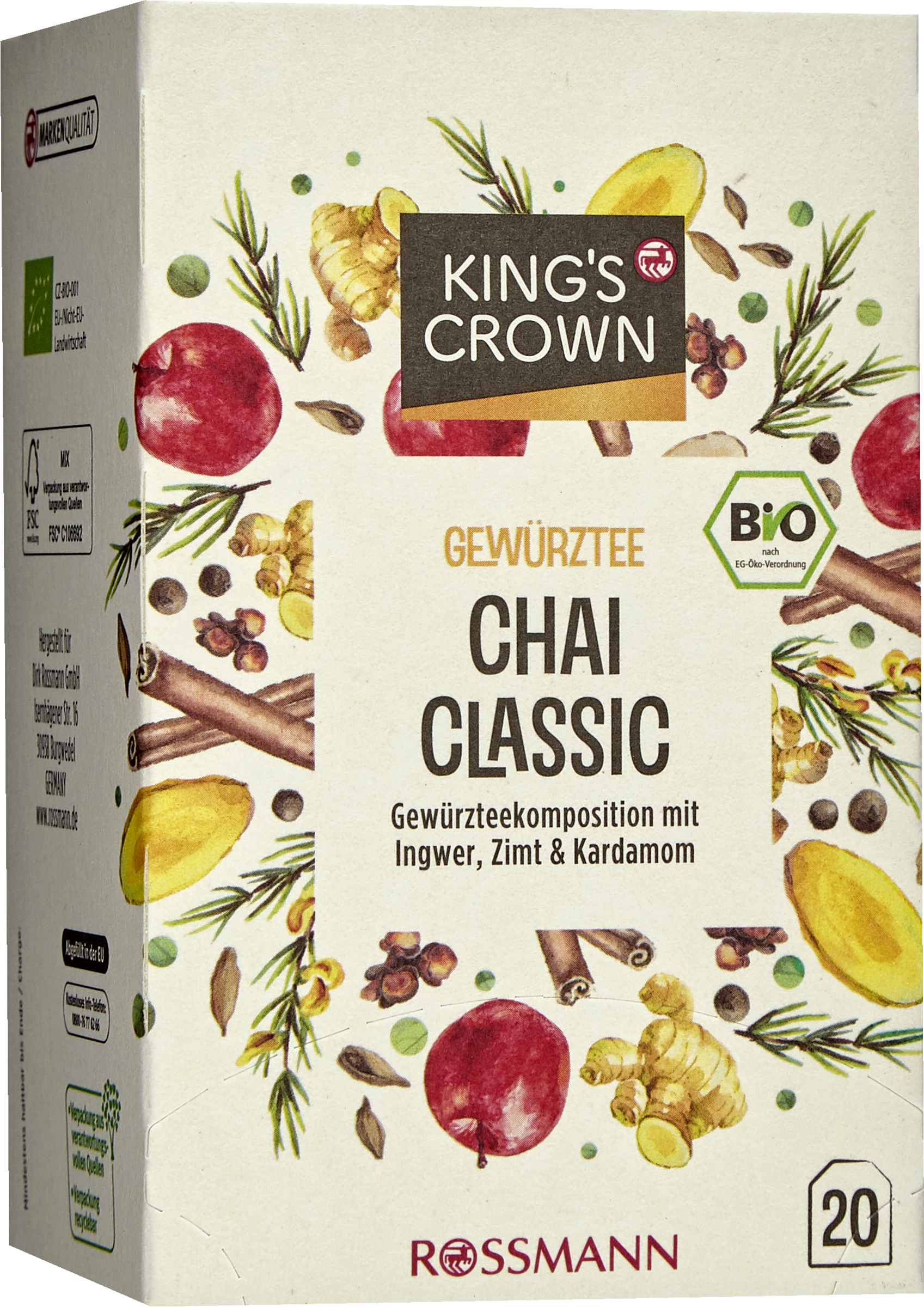 KING'S CROWN Bio Gewürztee Chai Classic