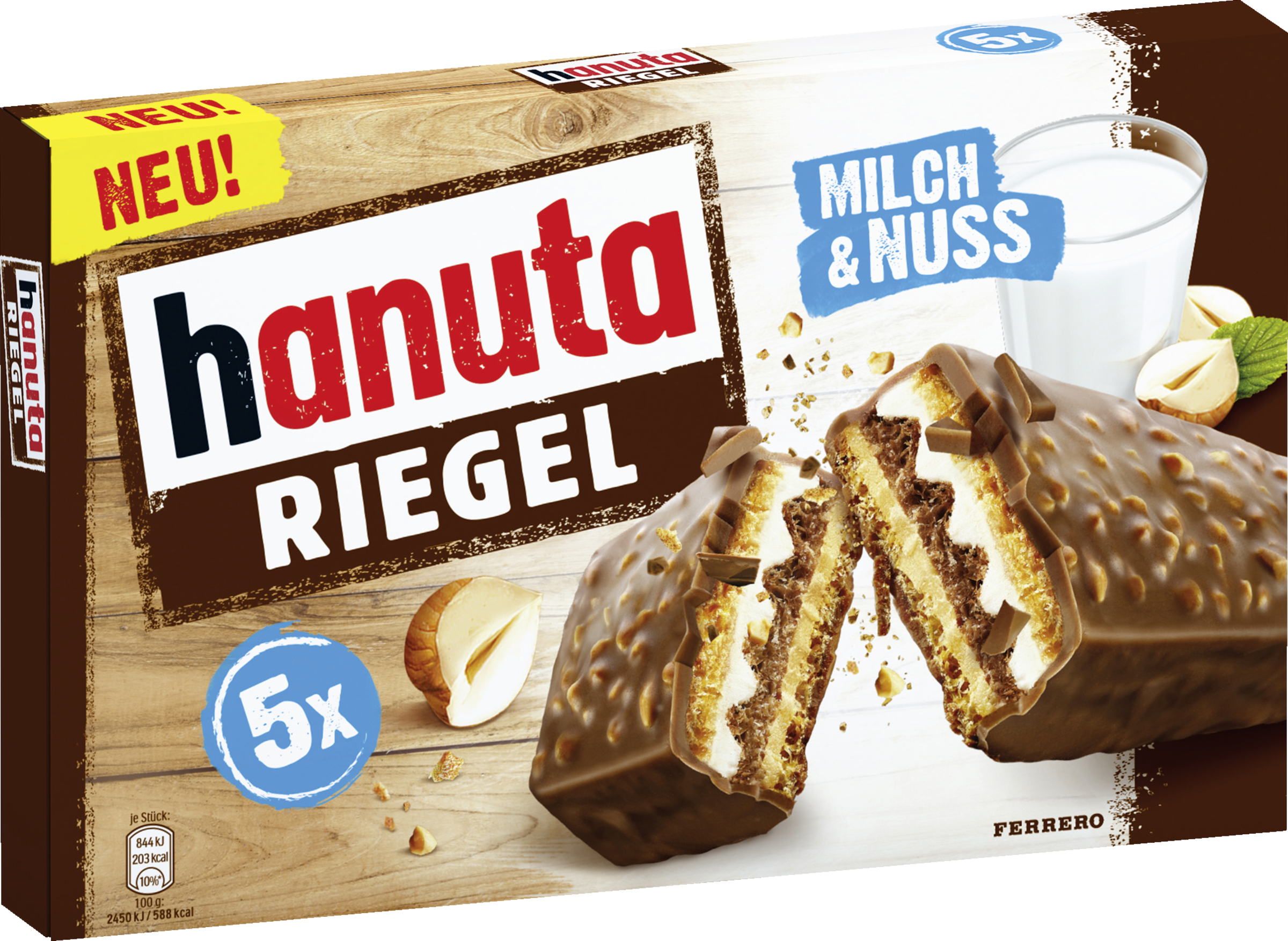 Riegel mit Milch & Nuss