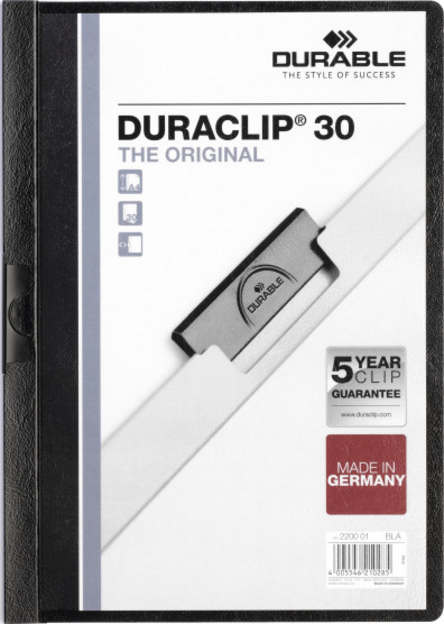 Durable Klemm-Mappe DURACLIP® 30, schwarz