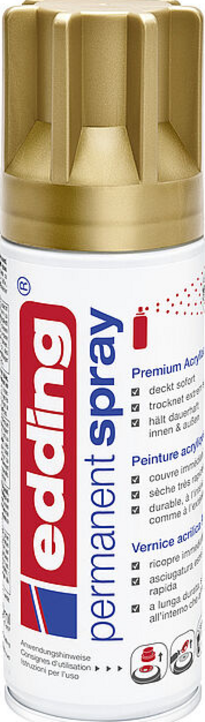 Edding Permanentspray Premium-Acryllack reichgold seidenmatt