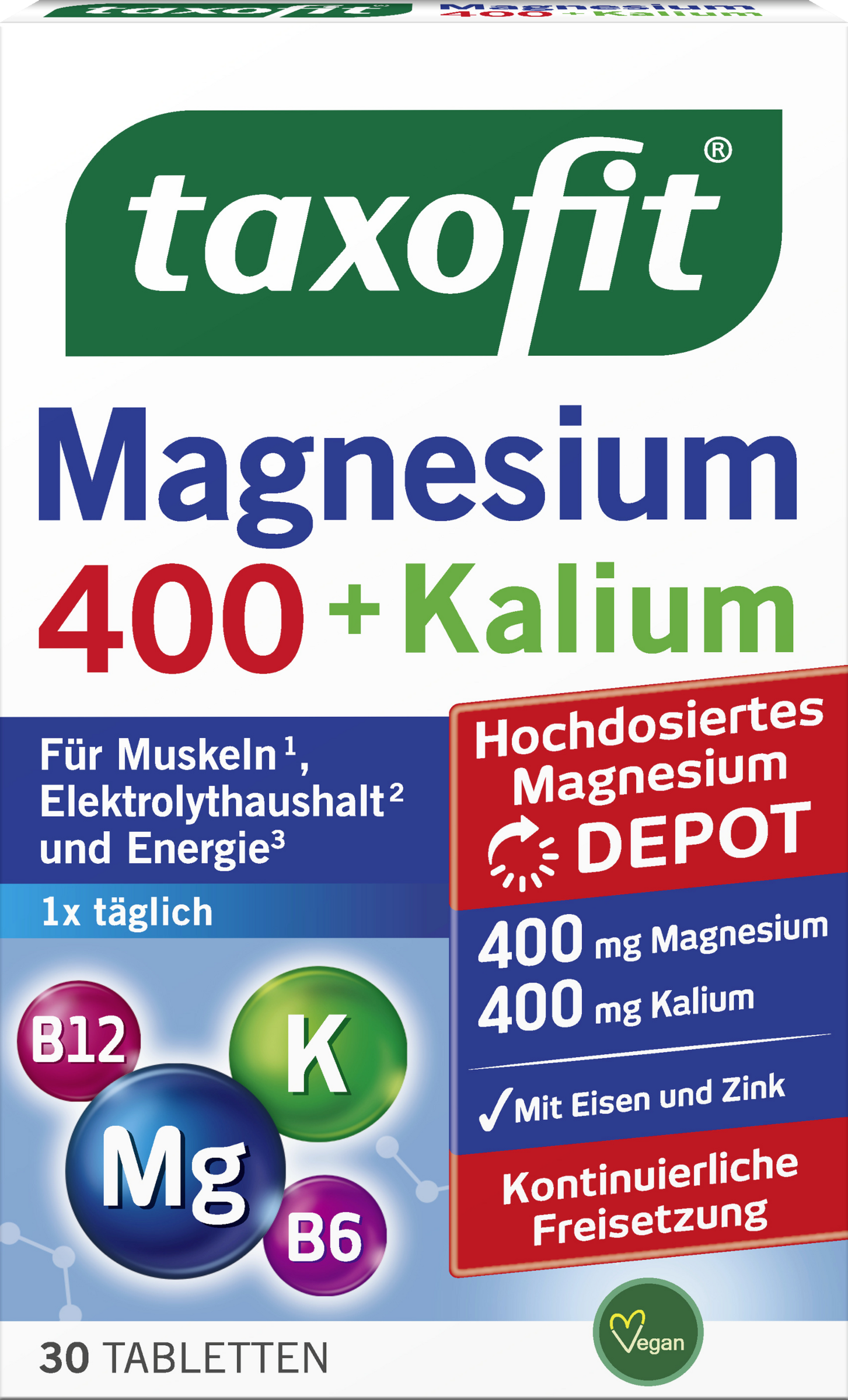 taxofit Magnesium 400 + Kalium Tab 30
