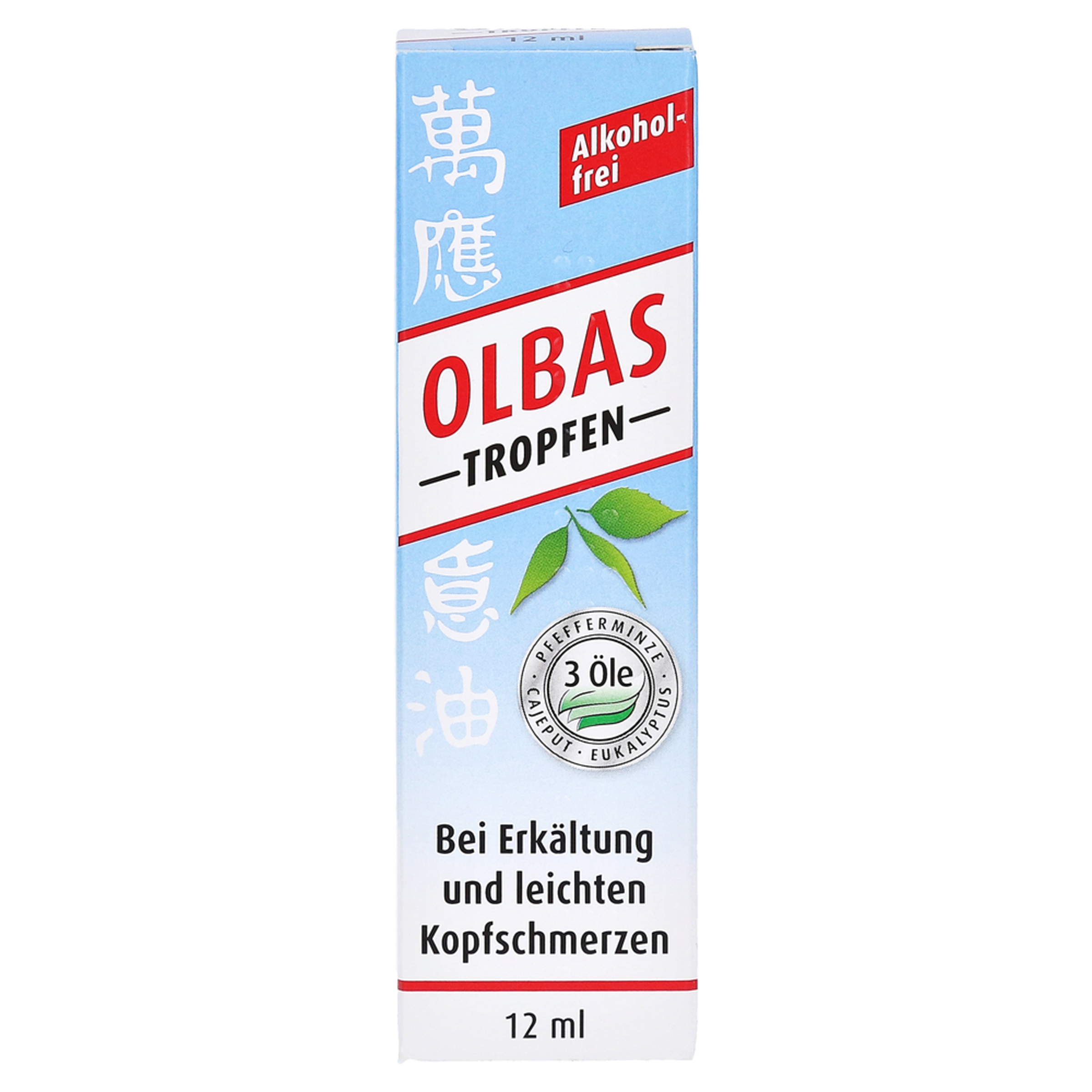 Olbas Tropfen bei Erkältung und leichten Kopfschmerzen