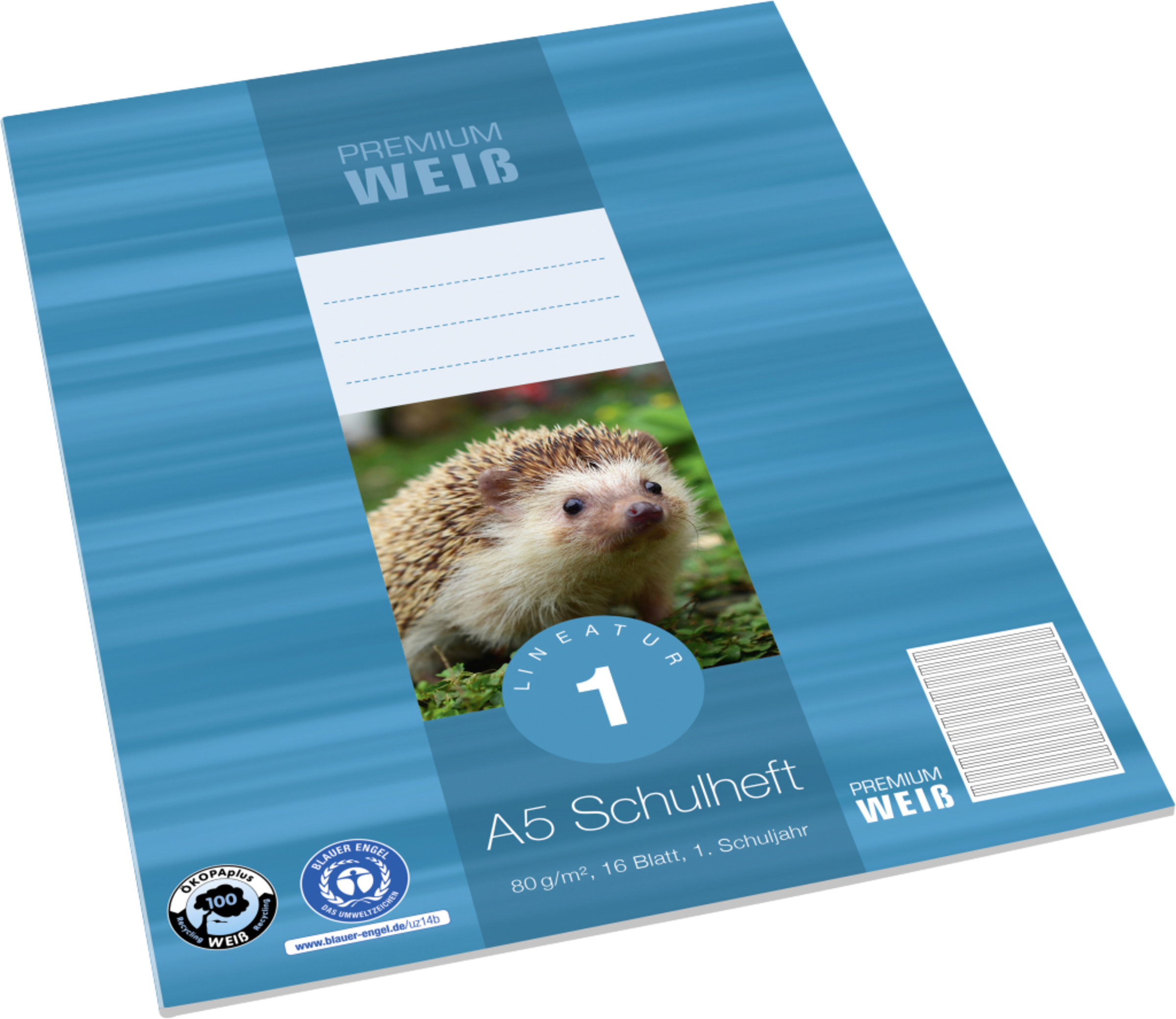 Venceremos A5 Heft 16 Blatt, lin.1 RC, weiß