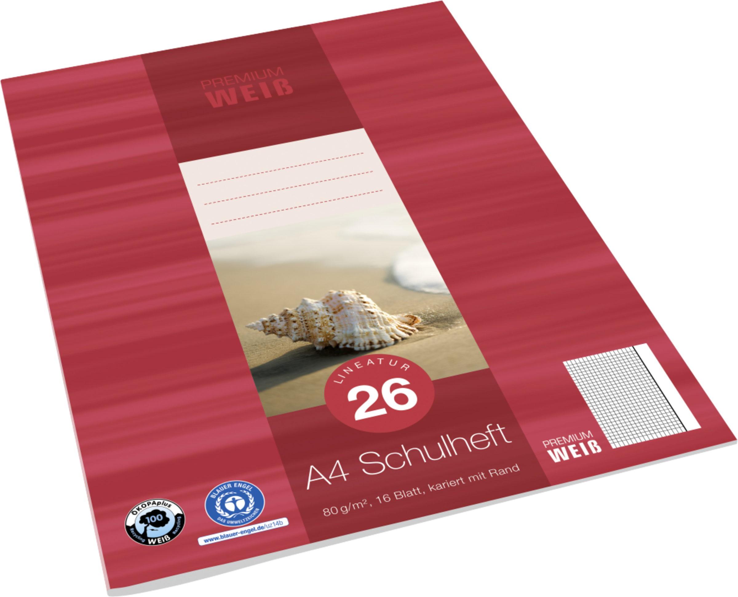 Venceremos A4 Schulheft , Lin. 26, 16 Blatt