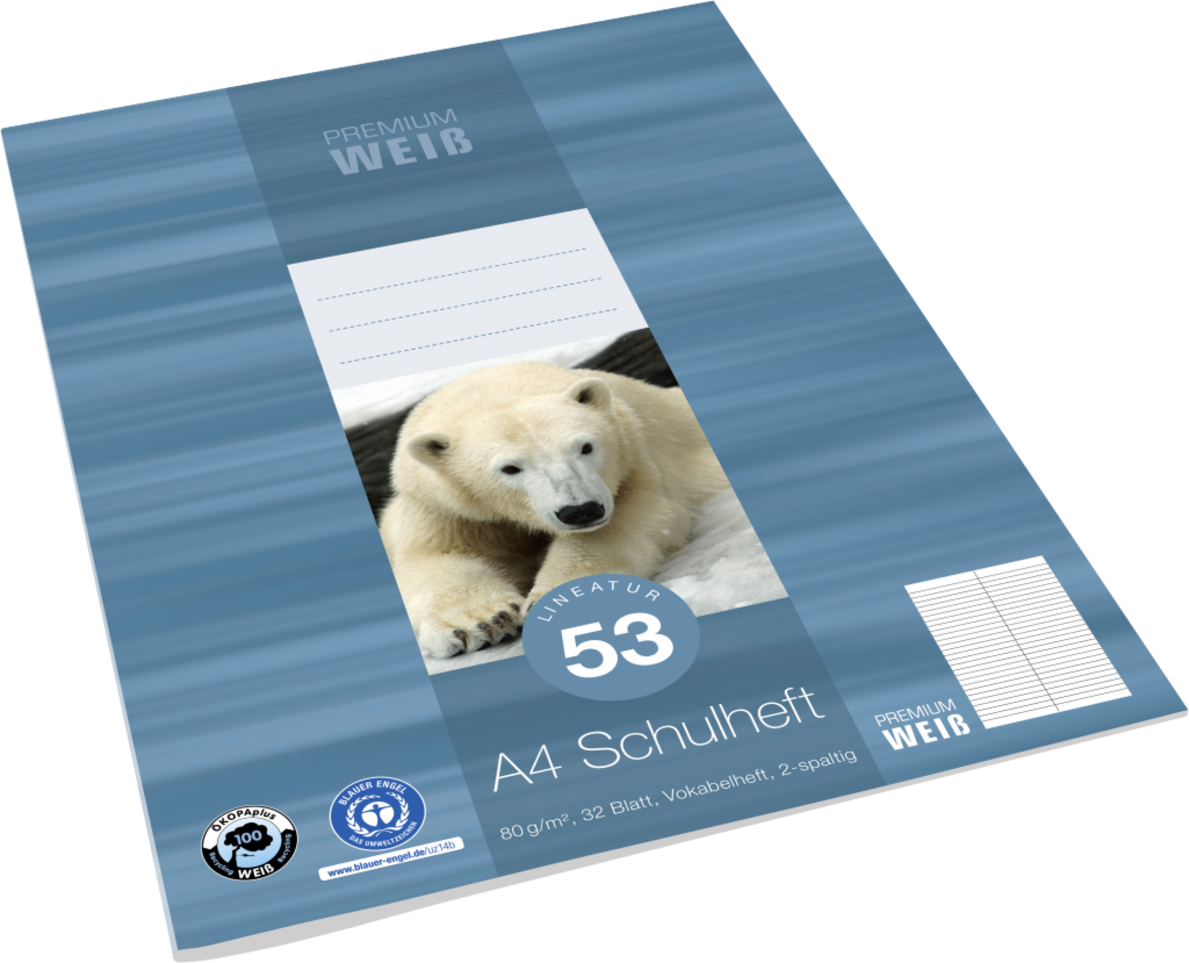 Venceremos A4 Vokabelheft , Lin. 53, 32 Blatt