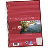 A4 Collegeblock, kariert, ohne Rand, 80 Blatt