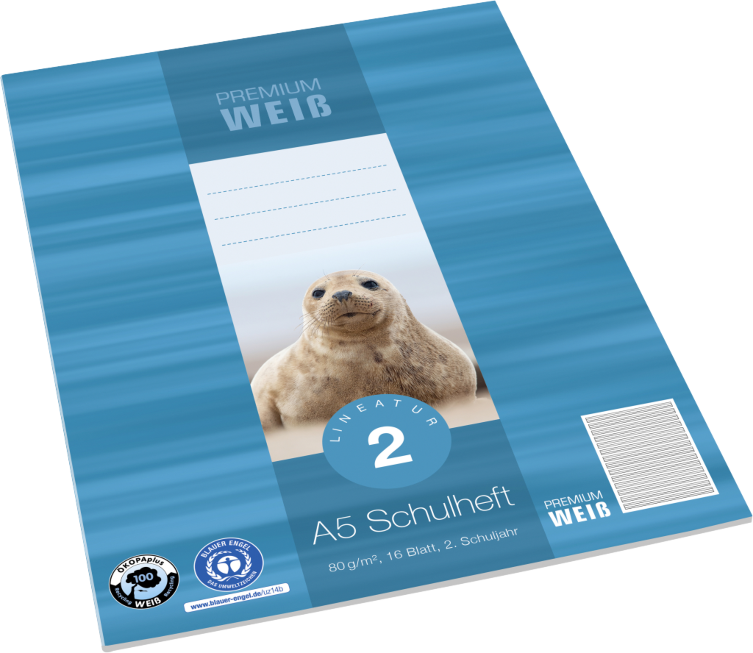 Venceremos A5 Heft, Lin. 2, 16 Blatt