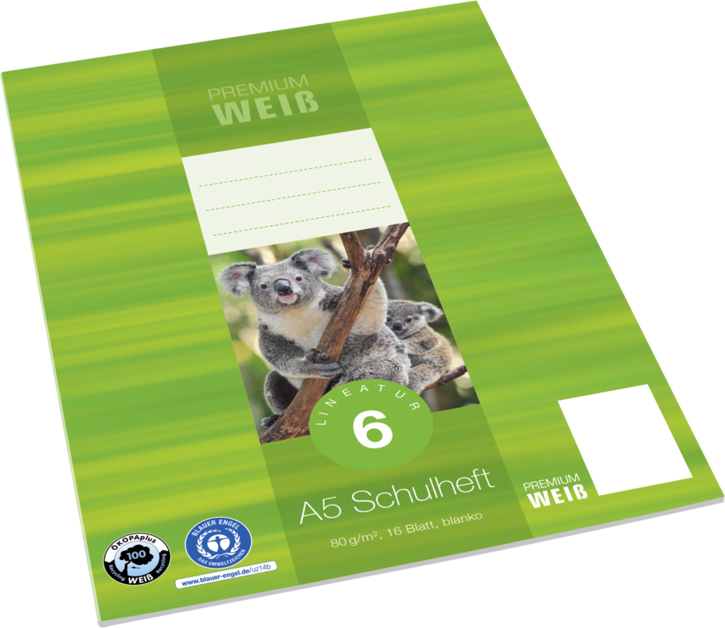 Venceremos A5 Heft, Lin. 6, blanko, 16 Blatt