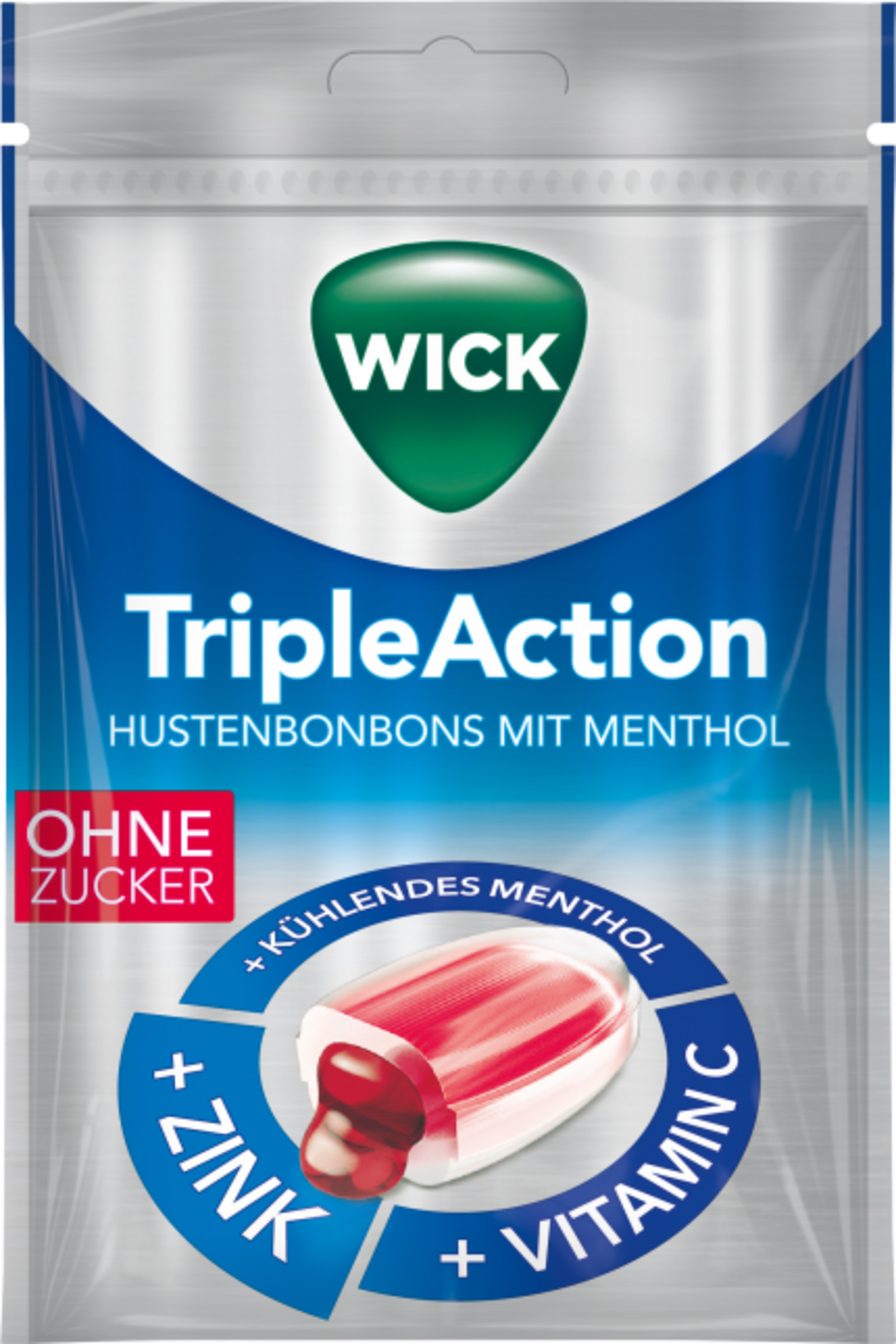 Wick Gefüllte Hustenbonbons mit Menthol