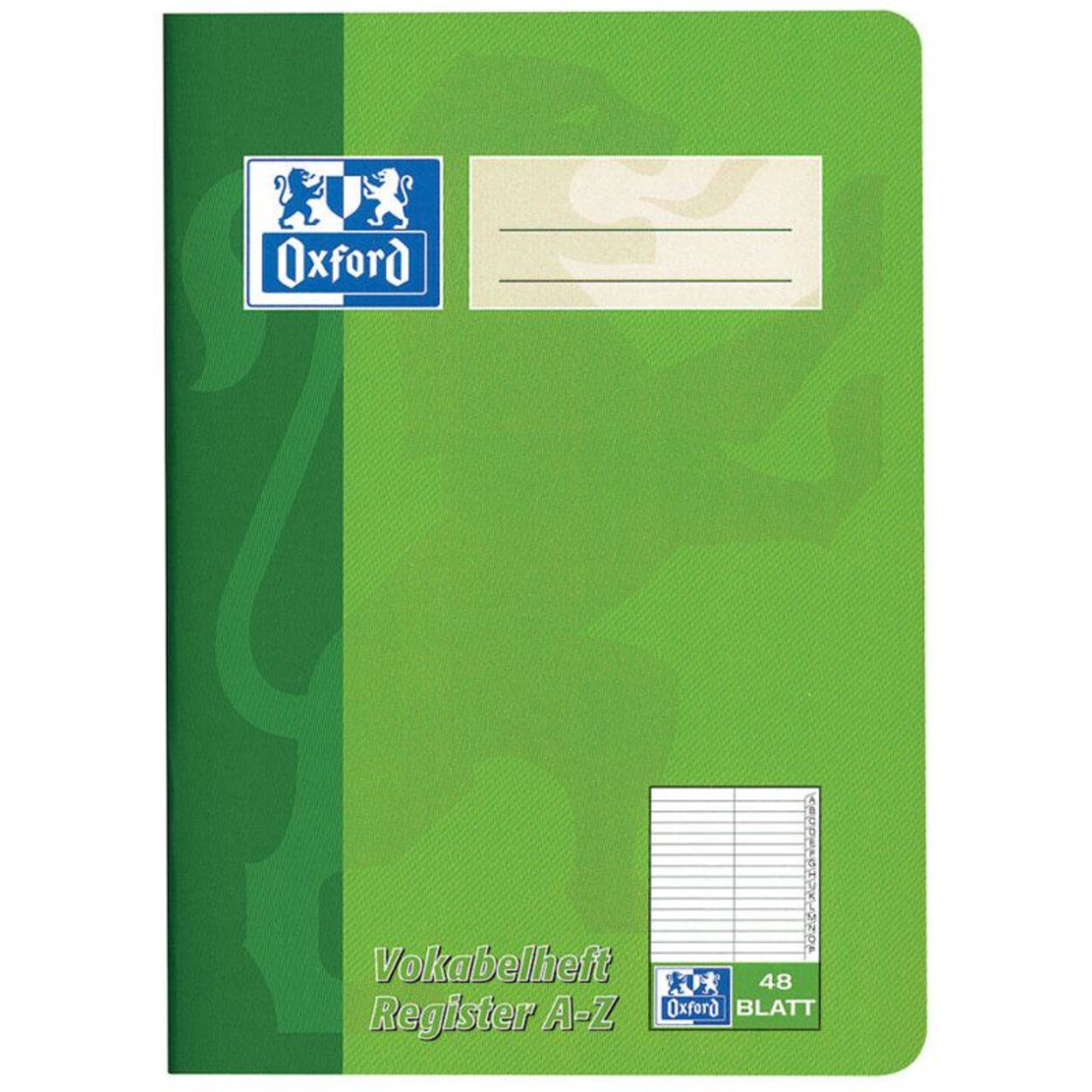Oxford Vokabelheft mit Register, DIN A5, 2-spaltig, 48 Blatt