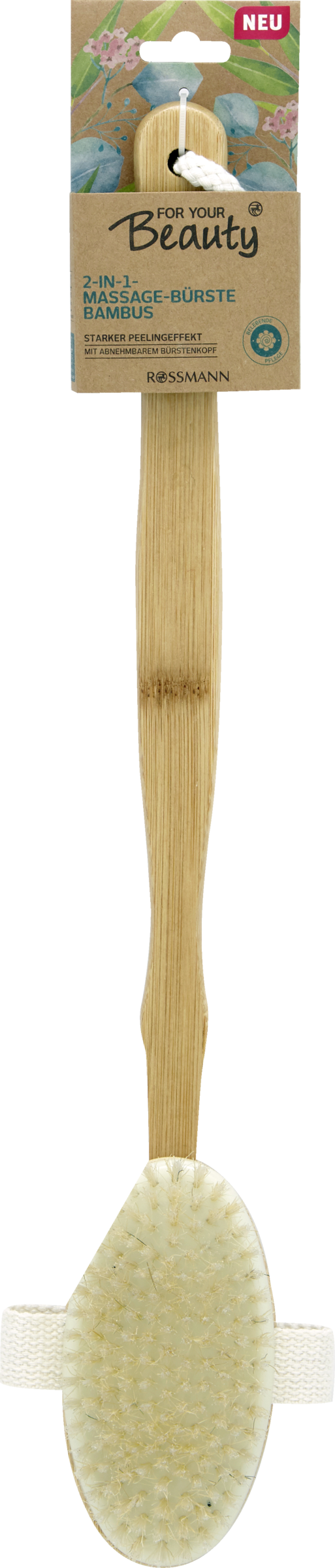 FOR YOUR Beauty 2-in-1 Massage-Bürste Bambus