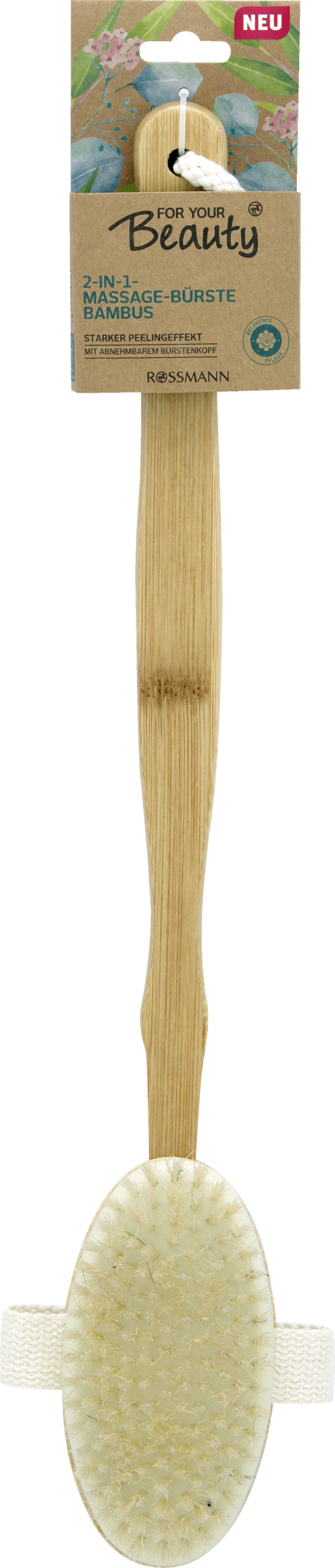 FOR YOUR Beauty 2-in-1 Massage-Bürste Bambus