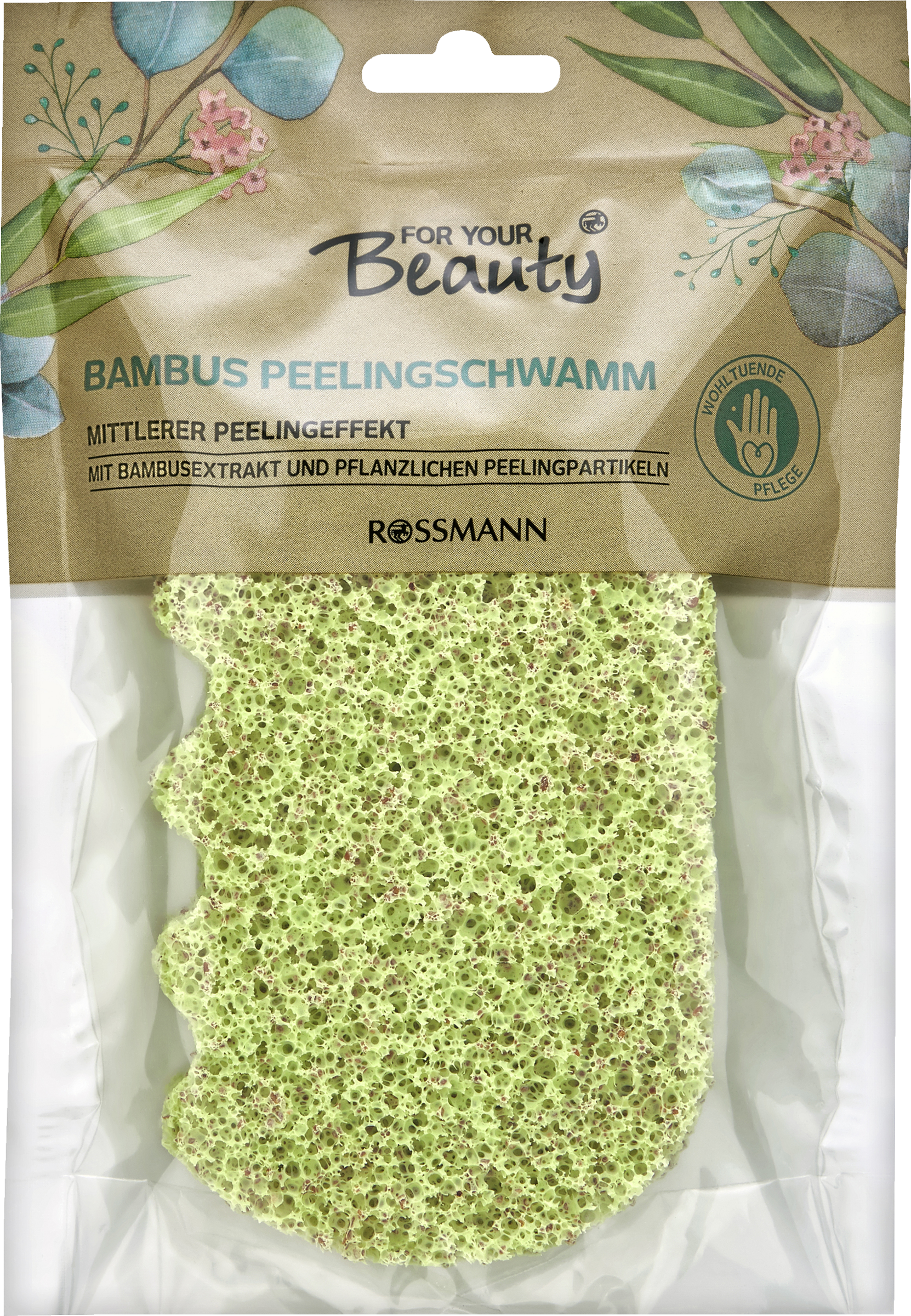 FOR YOUR Beauty Bambus Peelingschwamm