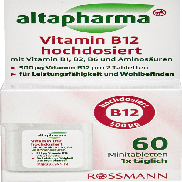 Altapharma Vitamin B12 Hochdosiert 60 Minitabletten Online Kaufen Rossmann De