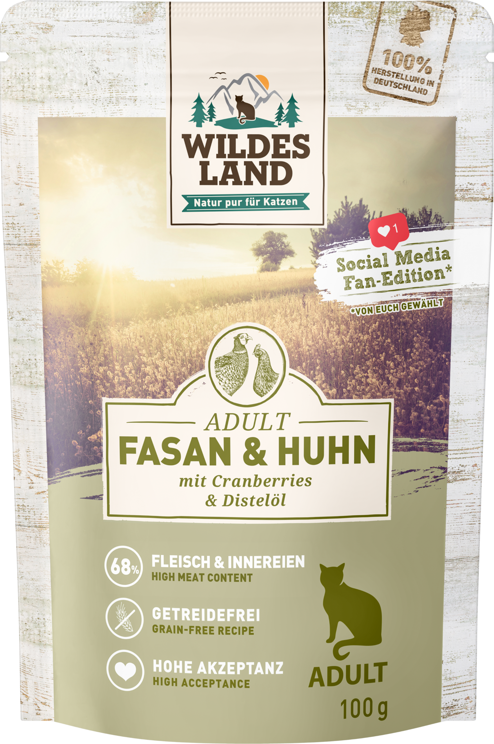 Wildes Land Katzen-Nassfutter - Fasan und Huhn