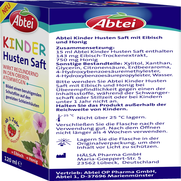Abtei Kinder Husten Saft Eibisch Und Honig Online Kaufen Rossmann De