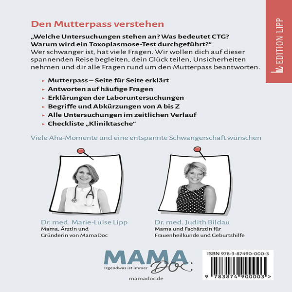 Mamadoc Taschenbuch Mutterpass Erklart Inkl 2 Hullen Fur Mutterpass Impfpass Online Kaufen Rossmann De