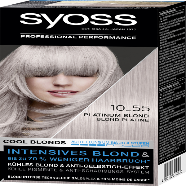 syoss professional performance cool blonds 10 55 platinum blond online kaufen rossmann de