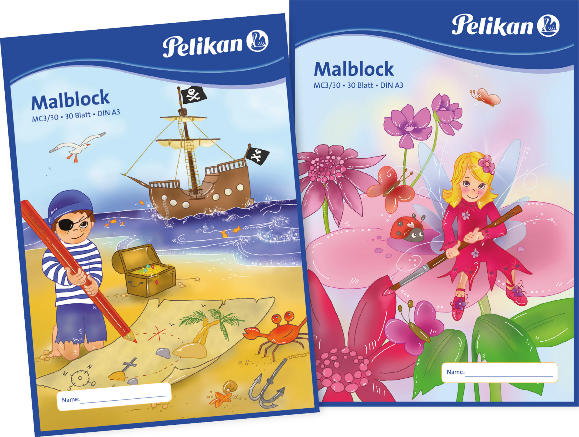 Pelikan Malblock DIN A3 Fee/Pirat, sortiert