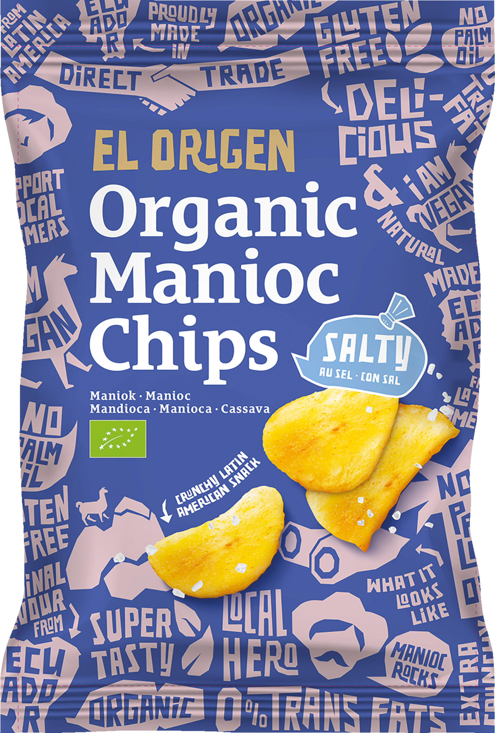 el origen Bio Maniok Chips mit Meersalz