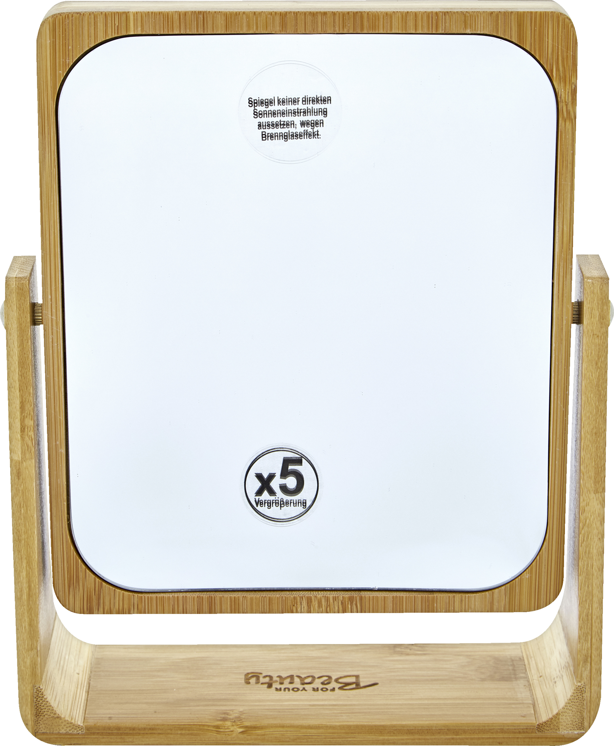 FOR YOUR Beauty Bambus Standspiegel 5-fache Vergrößerung