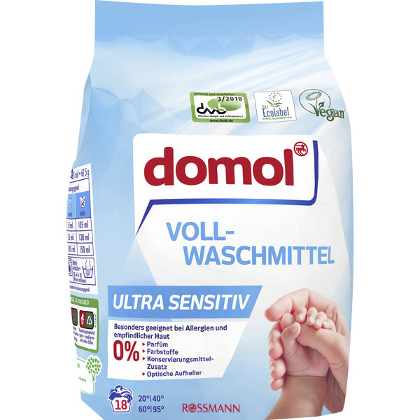 Ultra Sensitiv Vollwaschmittel Pulver 18 WL