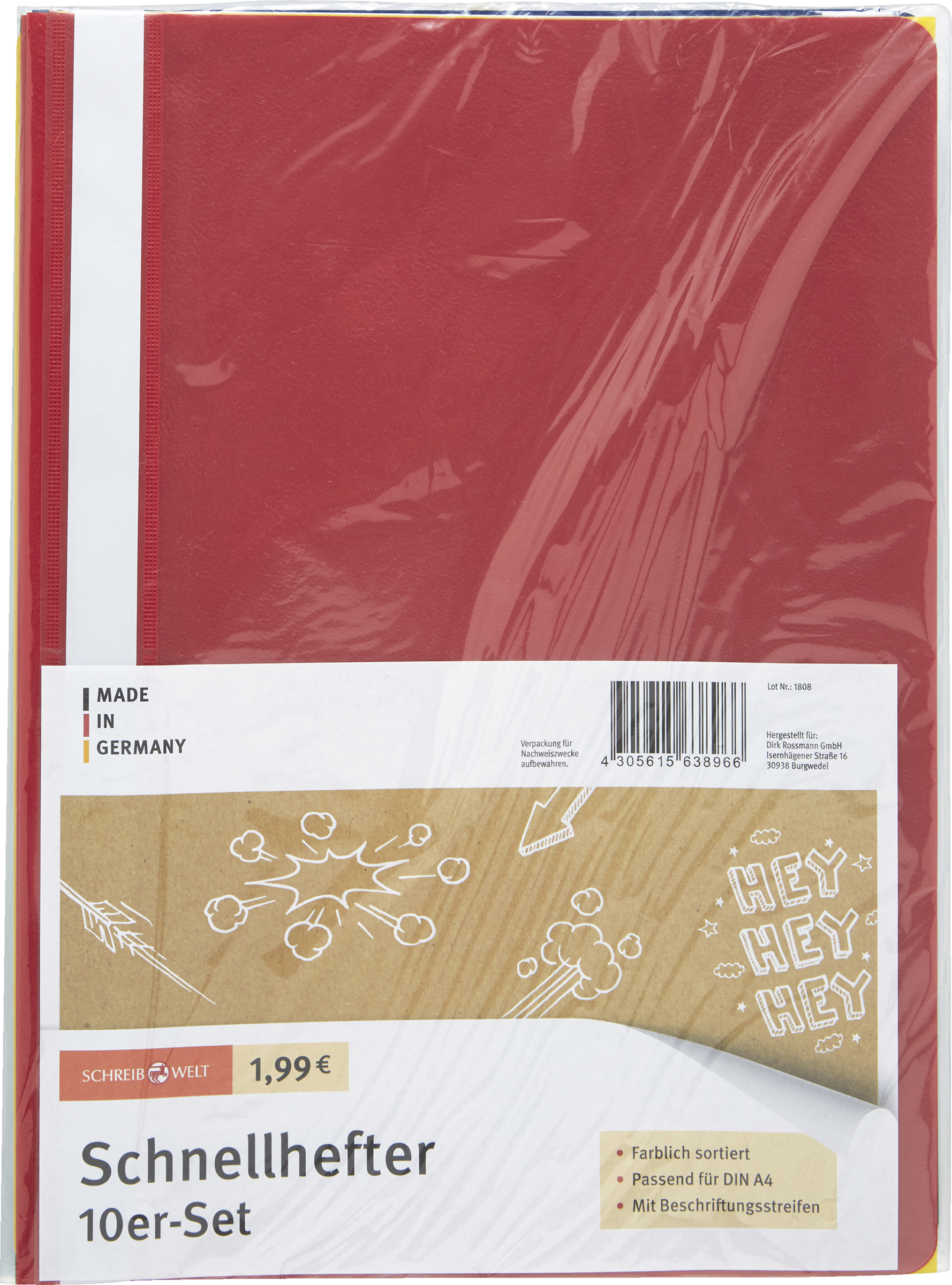 SCHREIBWELT 10er Set Schnellhefter